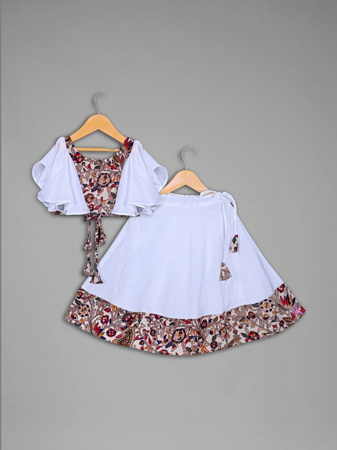 VidiRna Girls Printed Ready to Wear Lehenga &