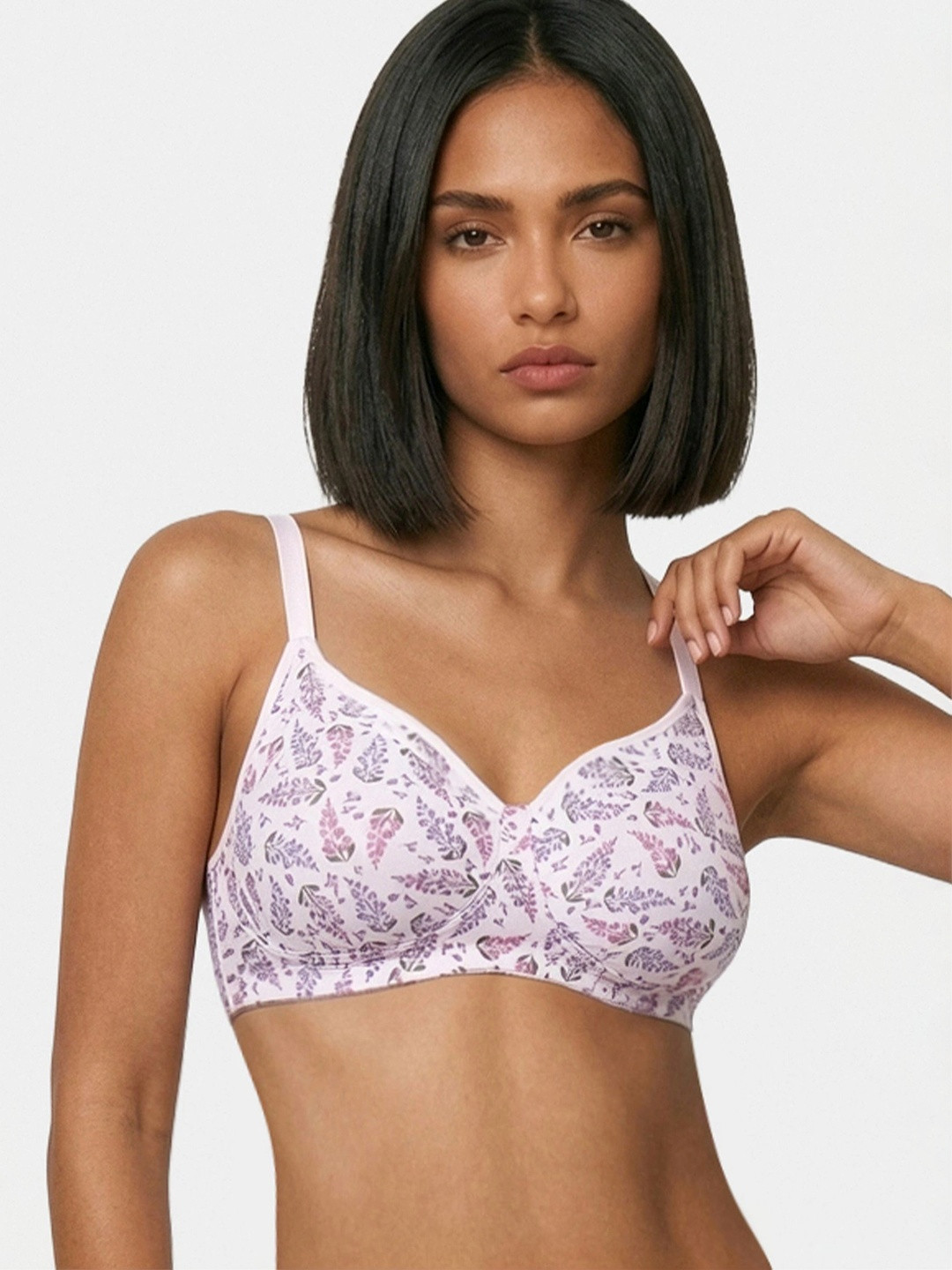 Enamor Non Padded Wirefree High Coverage Stretch Cotton Everyday Bra A042