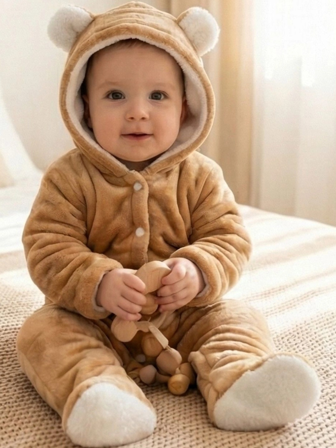 Cuddleloom Infants Hooded Cozy Rompers