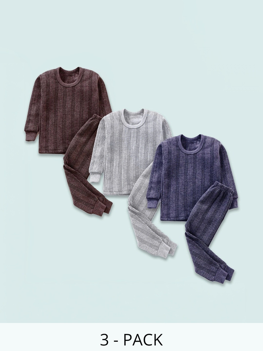 PARYAG Kids Pack Of 3 Breathable Thermal Set