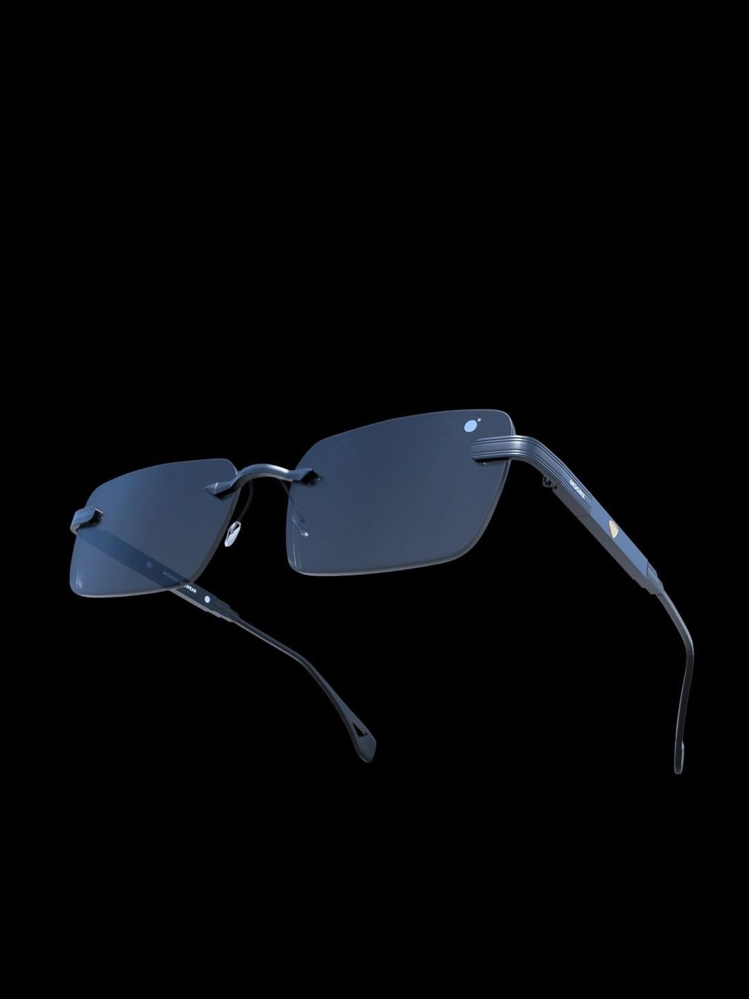 MoonX Unisex Black Lens & Gunmetal-Toned Core with Sunglasses