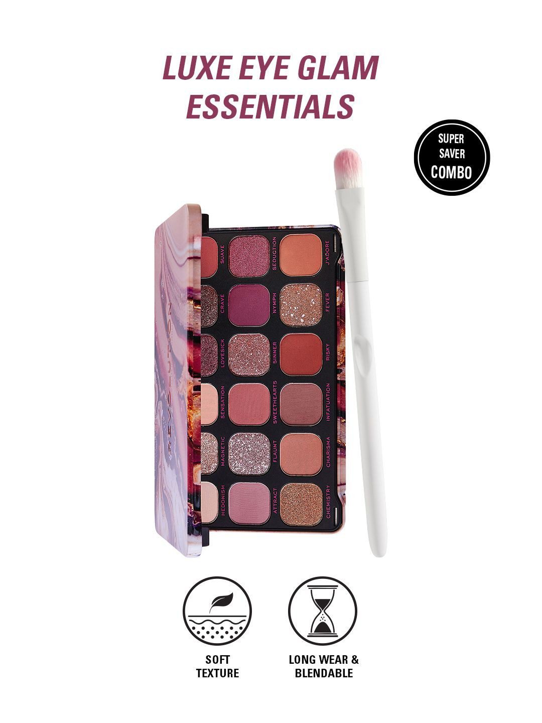 Makeup Revolution Flawless Eyeshadow Allure + Large Eyeshadow Brush Combo