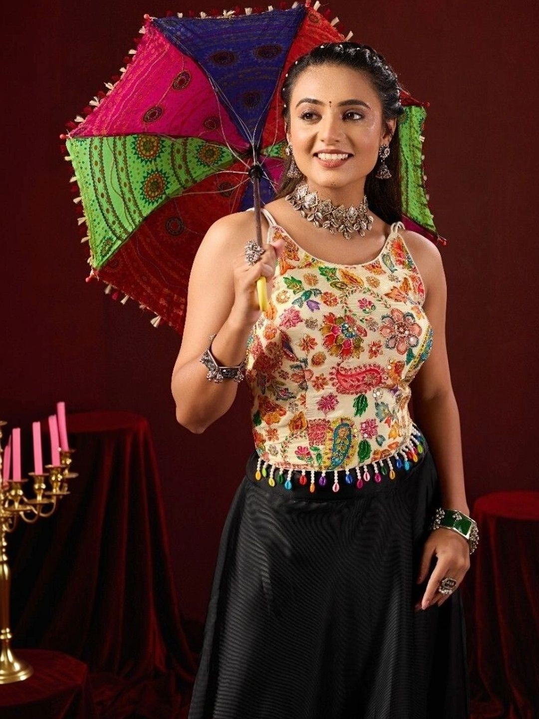 SARJU FASHION Embroidered Saree Blouse