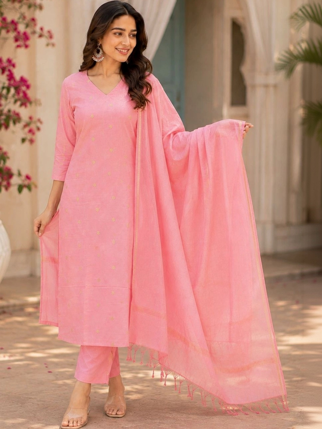 Rahigomar Women Ethnic Motifs Printed Regular Kurta Set
