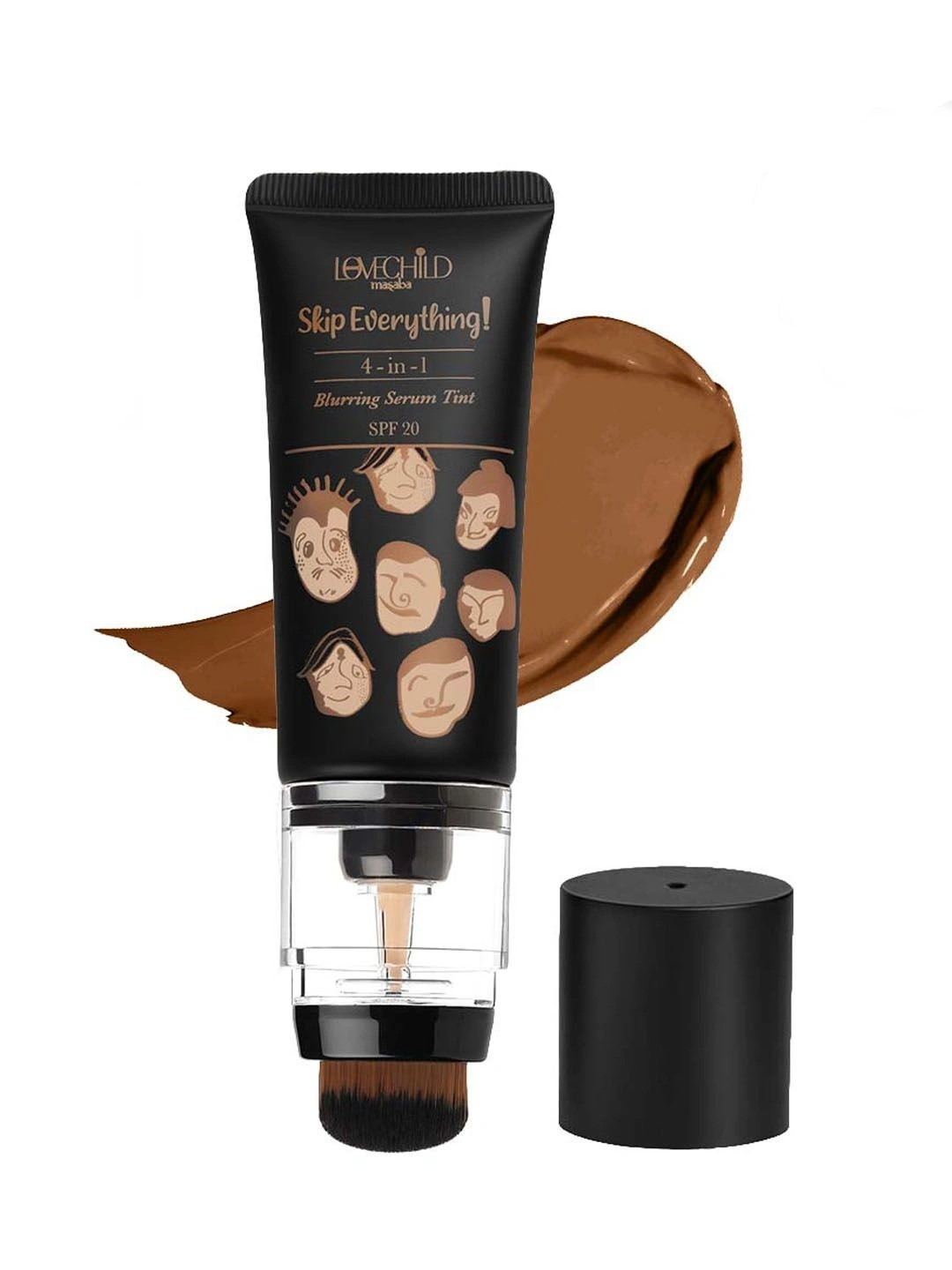 Lovechild Masaba Skip Everything Blurring 4 in 1 Serum Skin Tint - 30ml -Tough Toffee