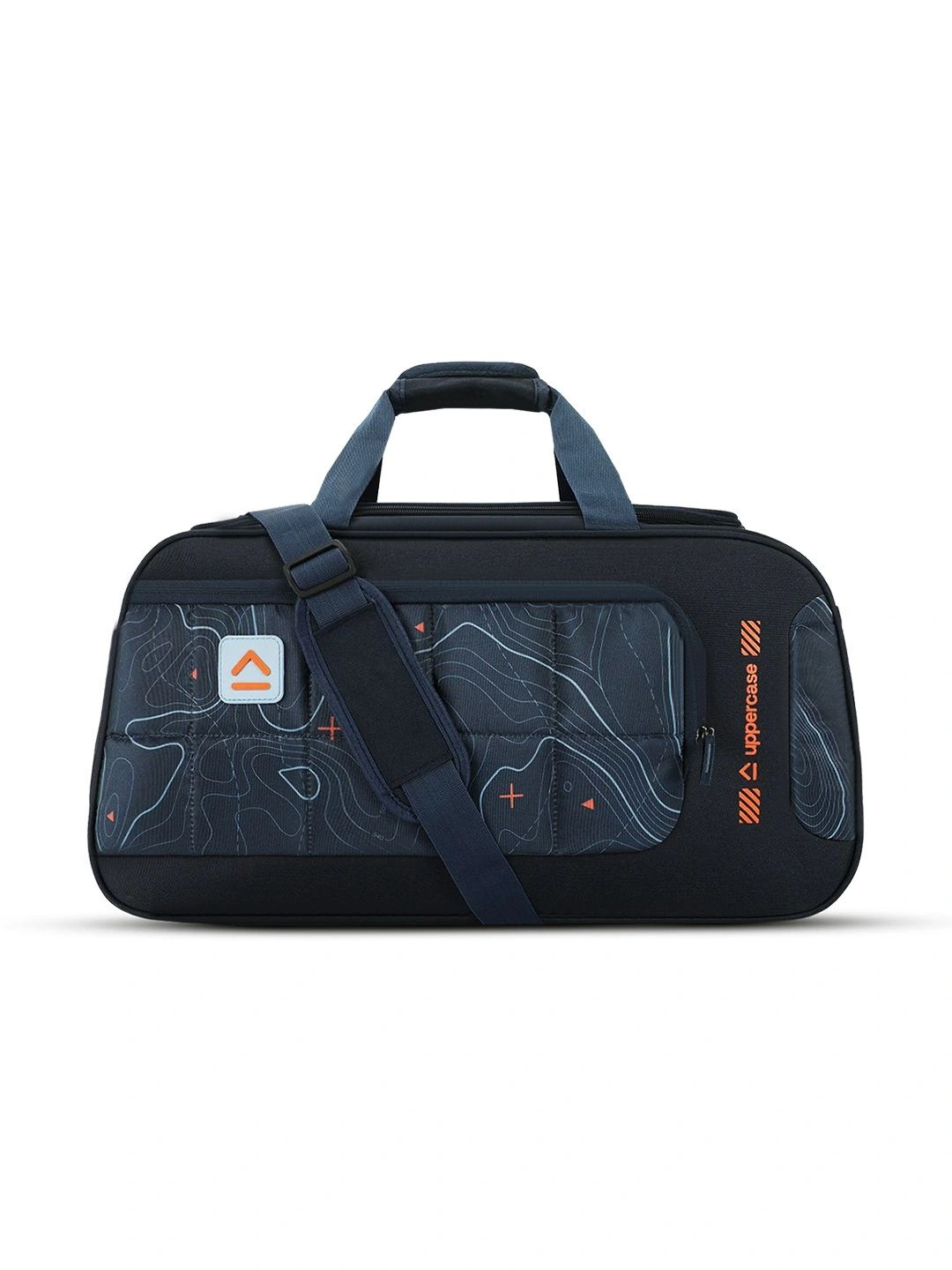 uppercase Blue Printed Travel Duffel Bag