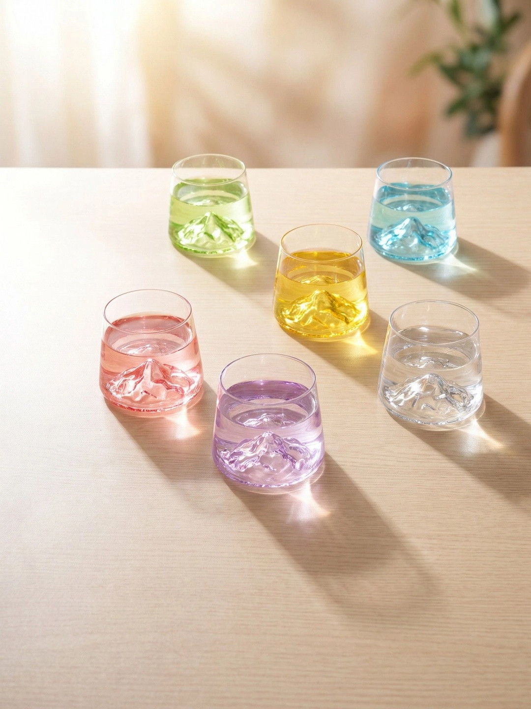 Troveas Assorted 6 Borosilicate Glass Whisky Glass Bar Glass