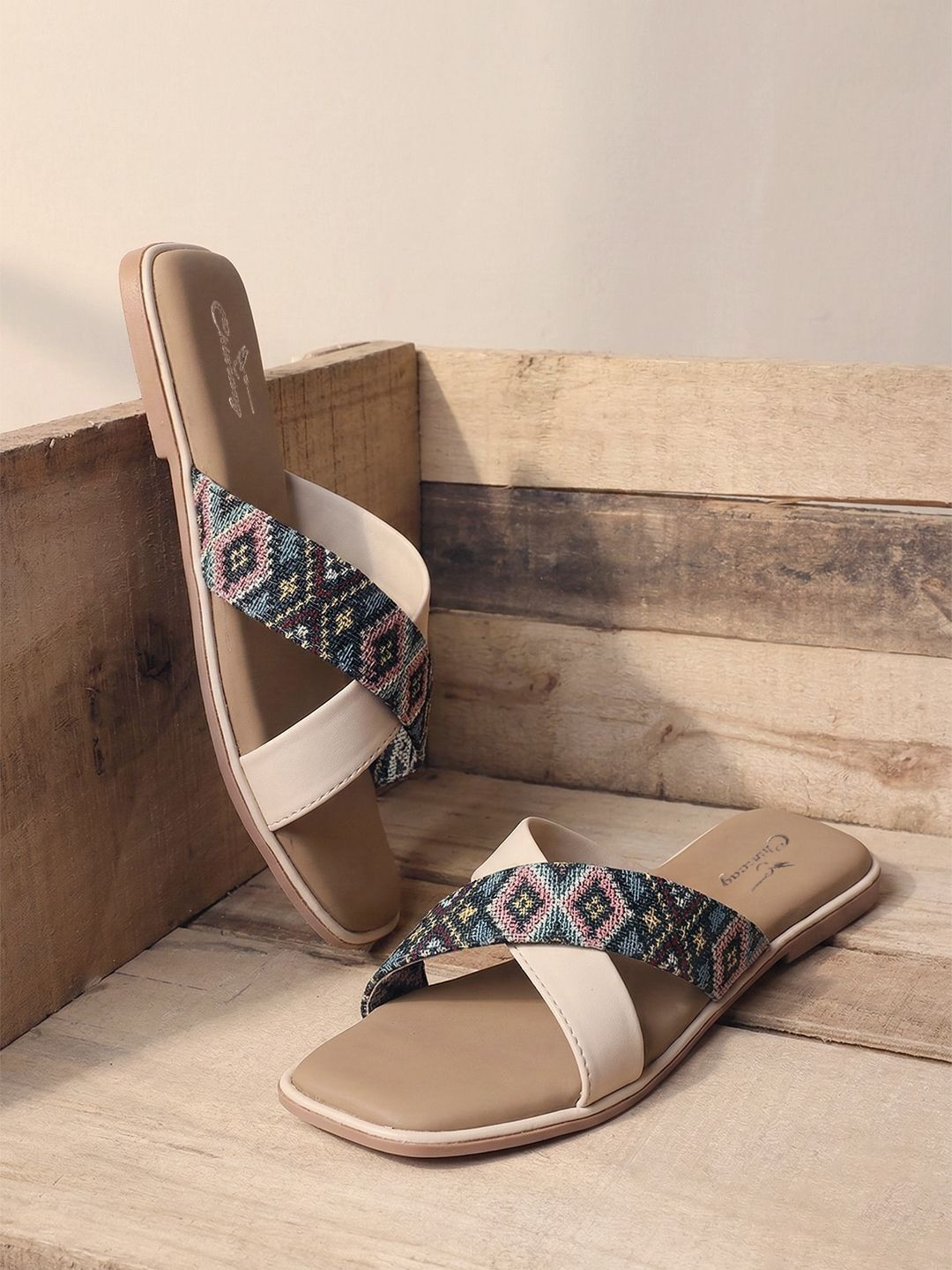 CHINRAAG Women Open Toe Flats