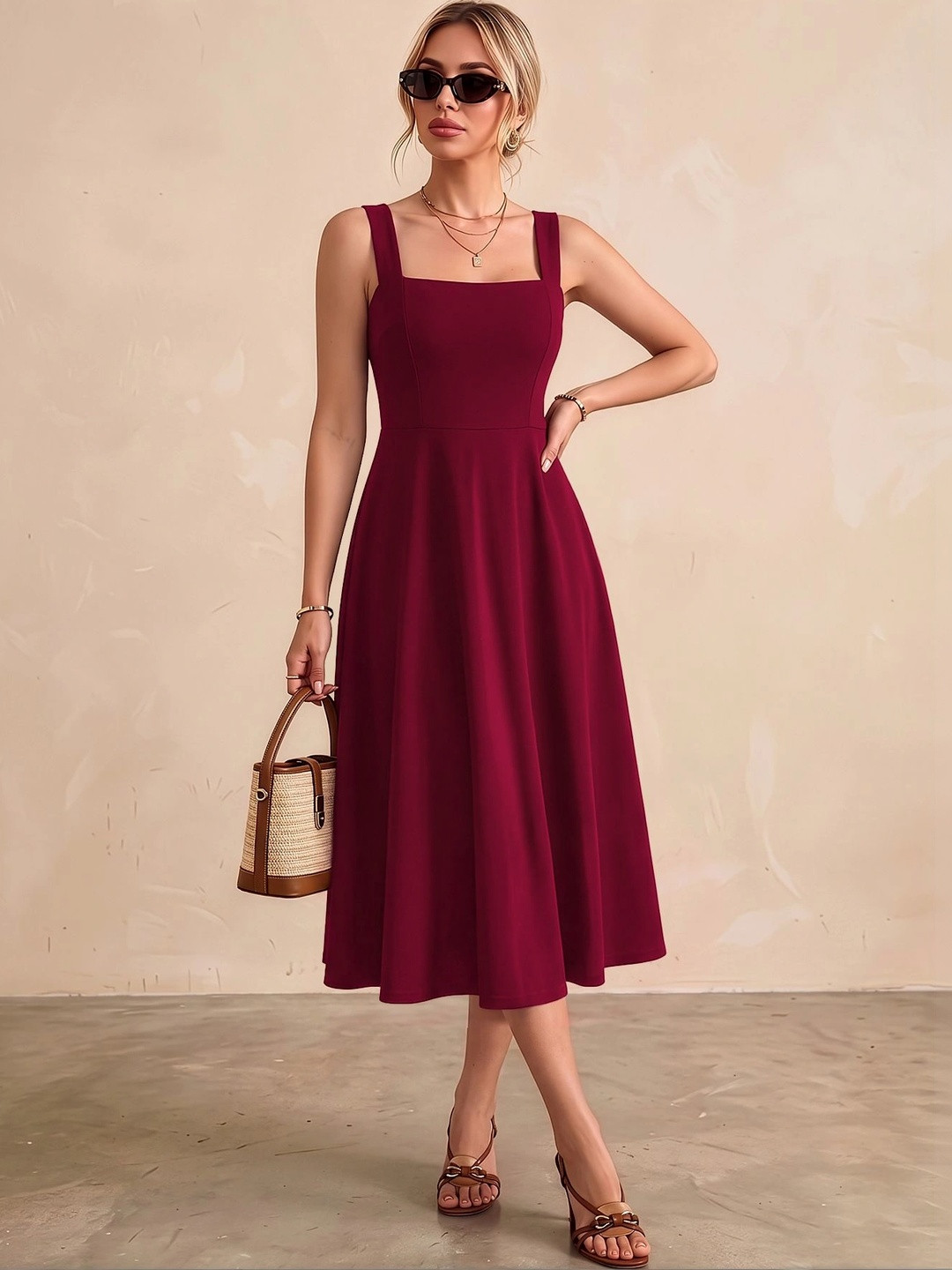 MULVARI A-Line Midi Dress