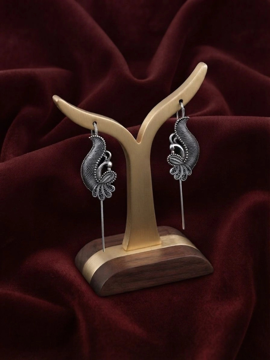 SZN Peacock Shaped Ear Cuff Earrings
