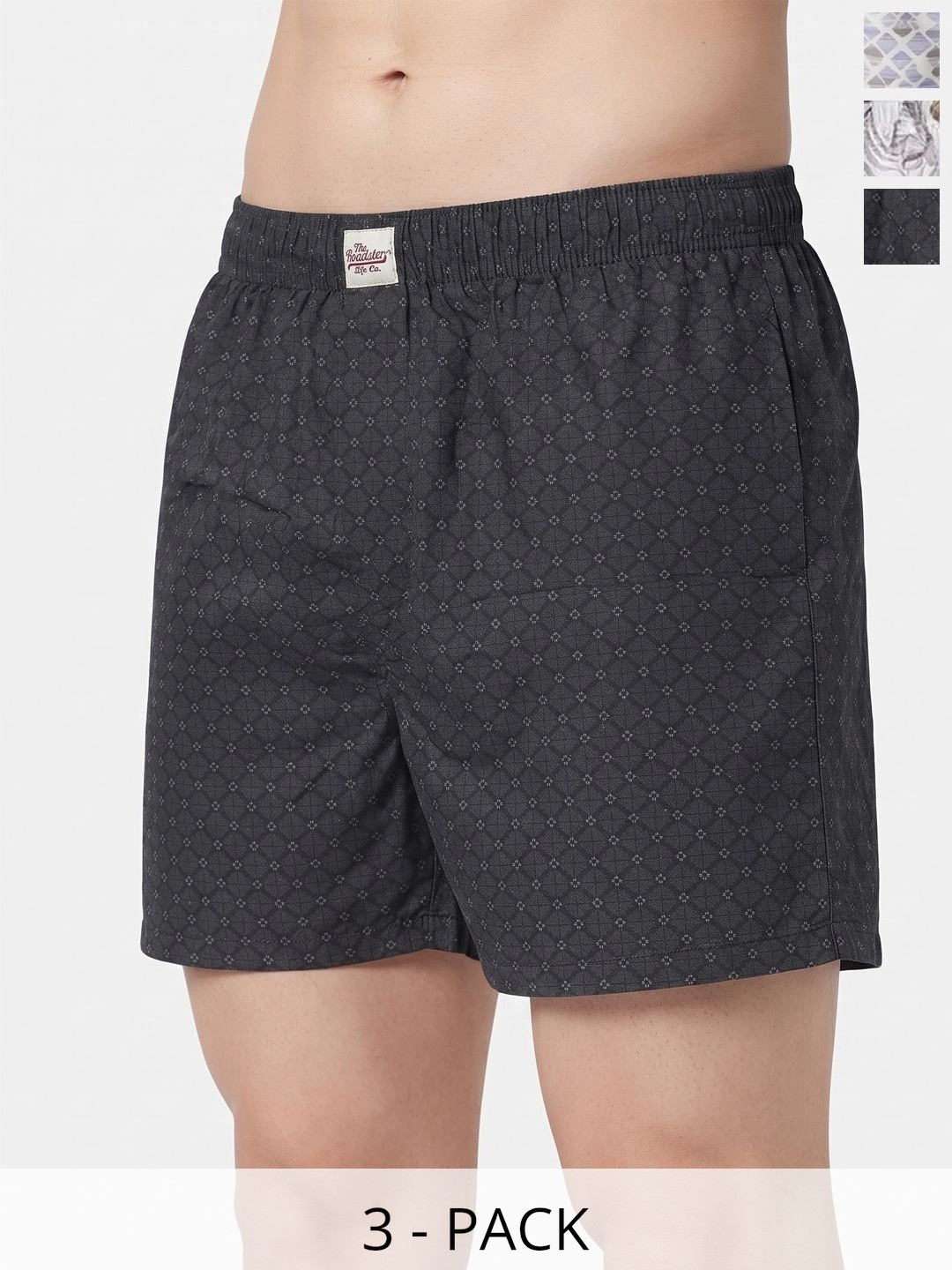Roadster Men Pack of 3 Floral Printed Shorts