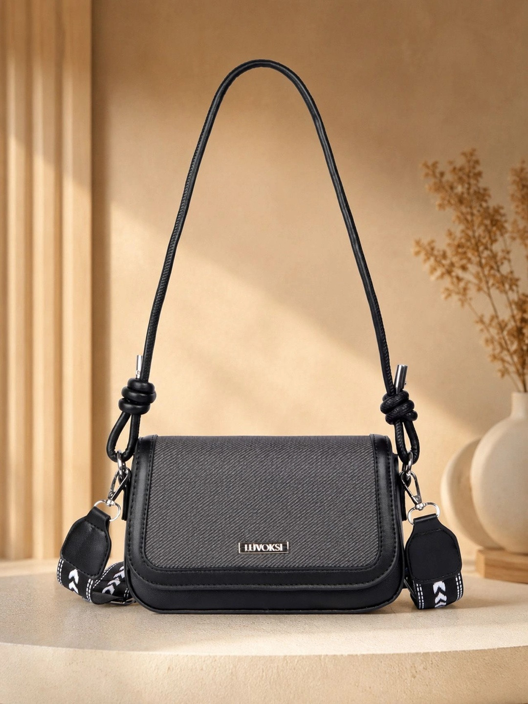 Luvoksi Women Textured PU Structured Sling Bag