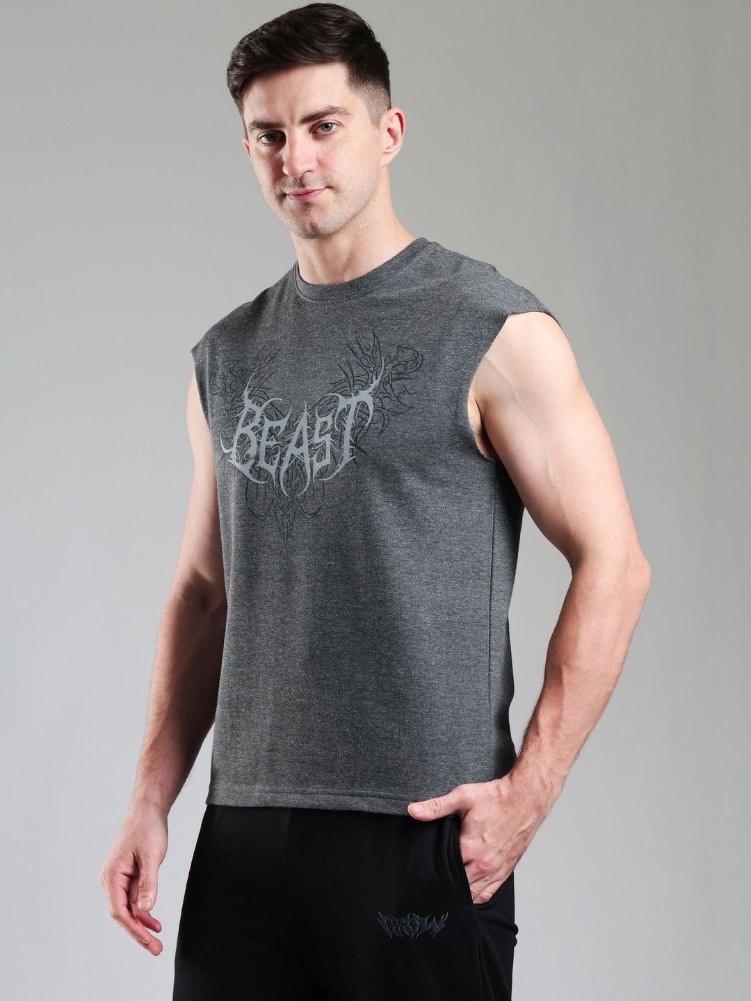 GROW Men Typography Printed T-shirt