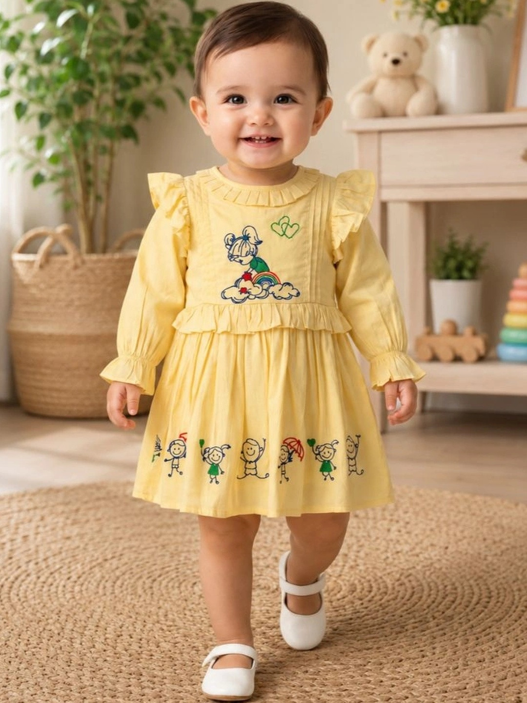 Sangria Print Fit & Flare Dress