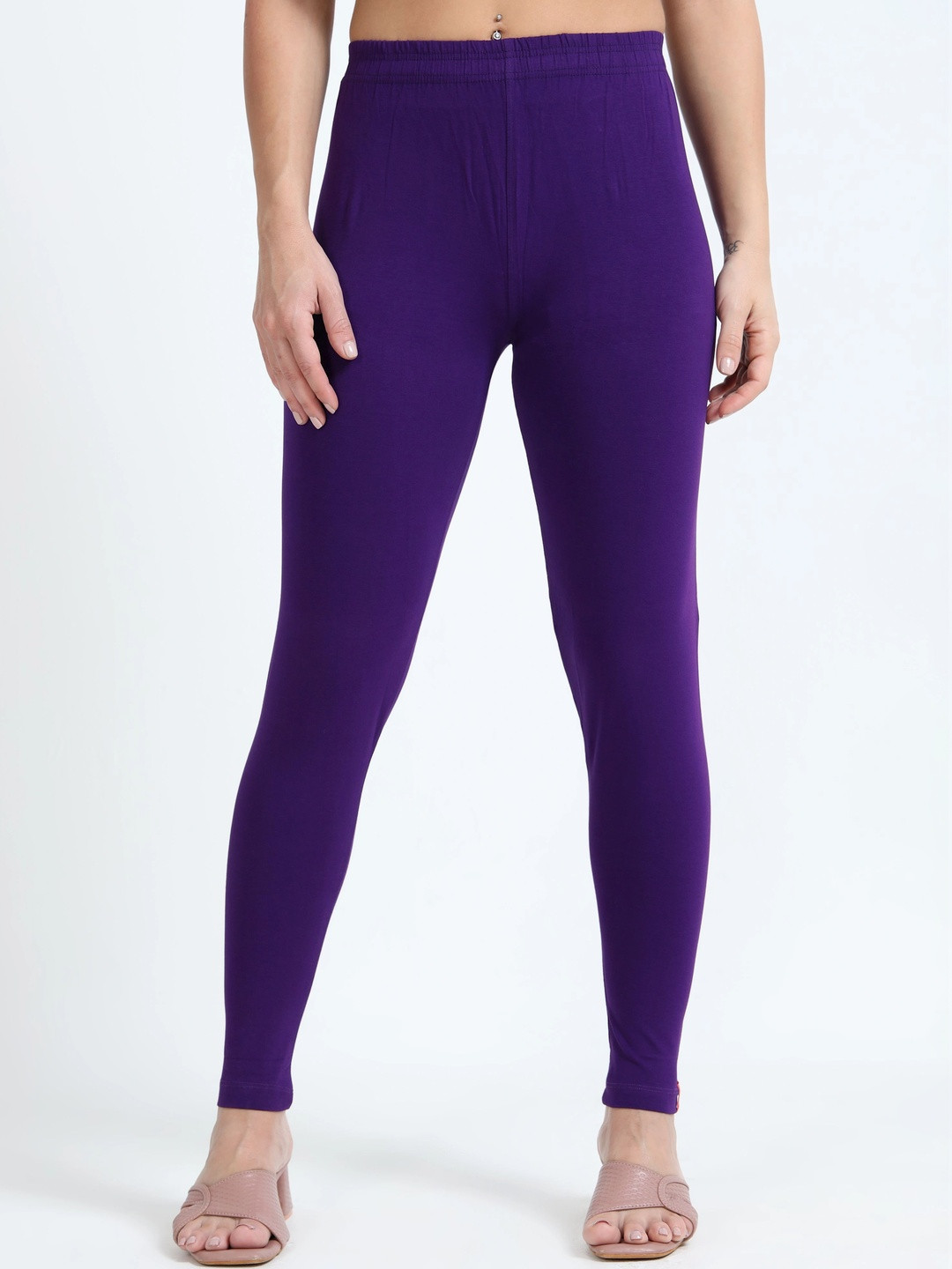 ETC Mid-Rise Stretchable Ankle Length Leggings