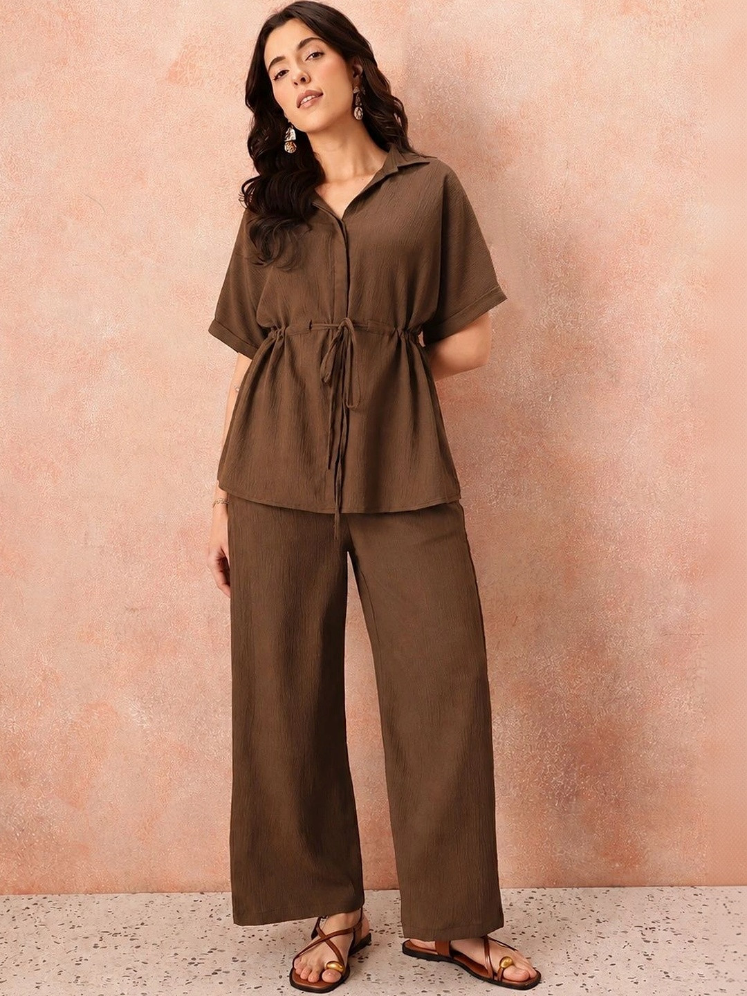 Fashfun Self Design Shirt with Trousers
