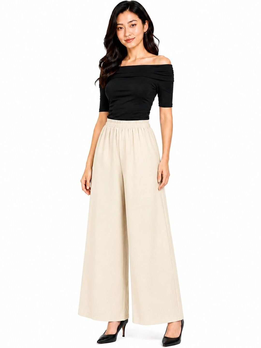 Threadbloom Women Knitted Palazzos