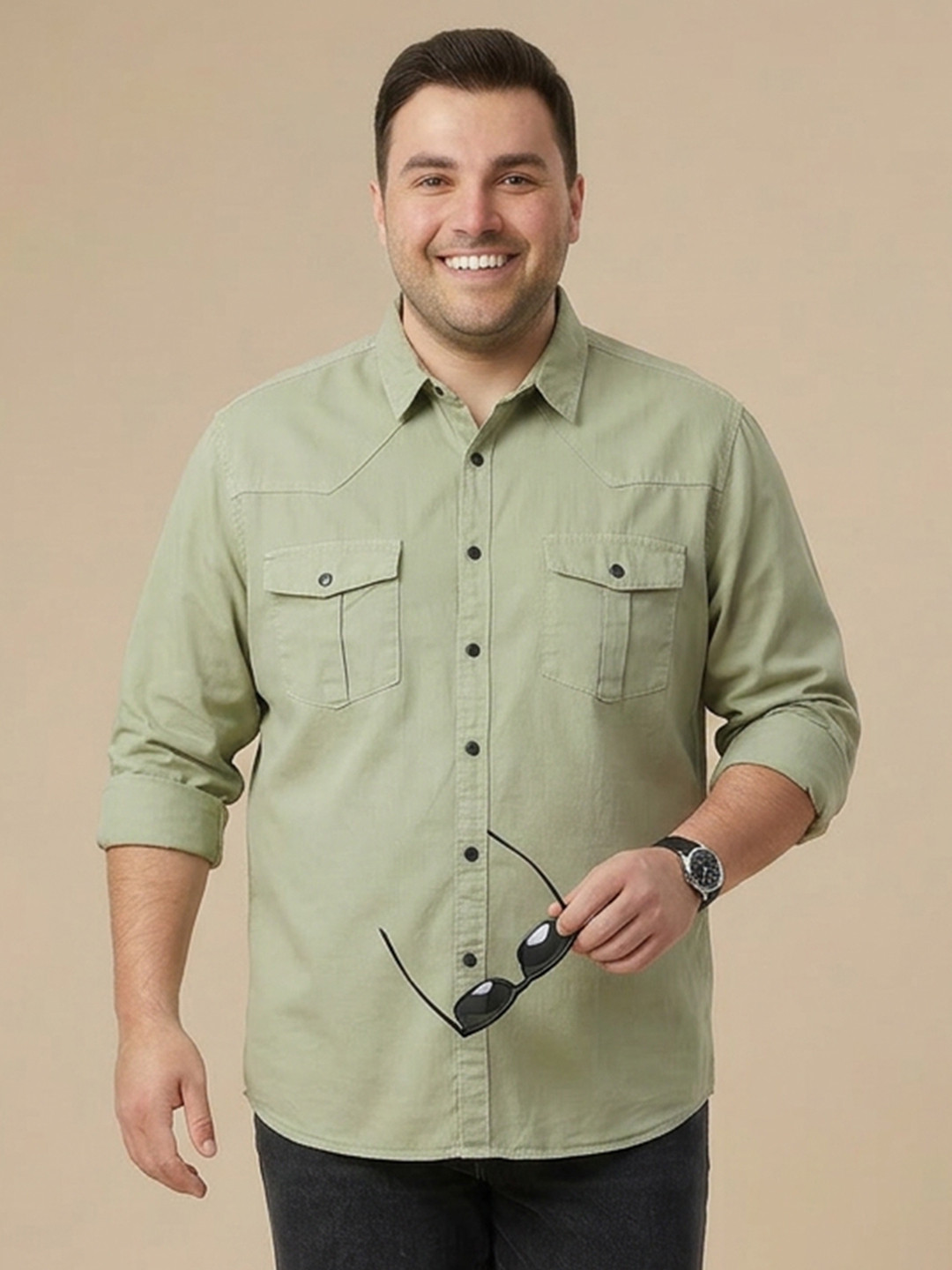Sztori Spread Collar Pure Cotton Casual Shirt