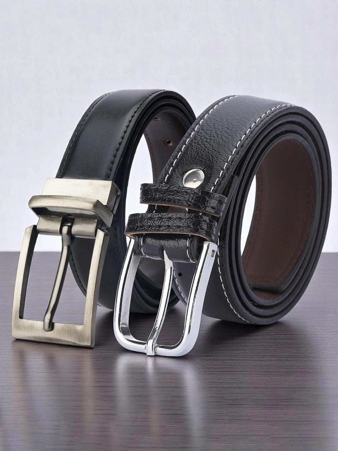 Aries Men Pack of 2 PU Leather Belt