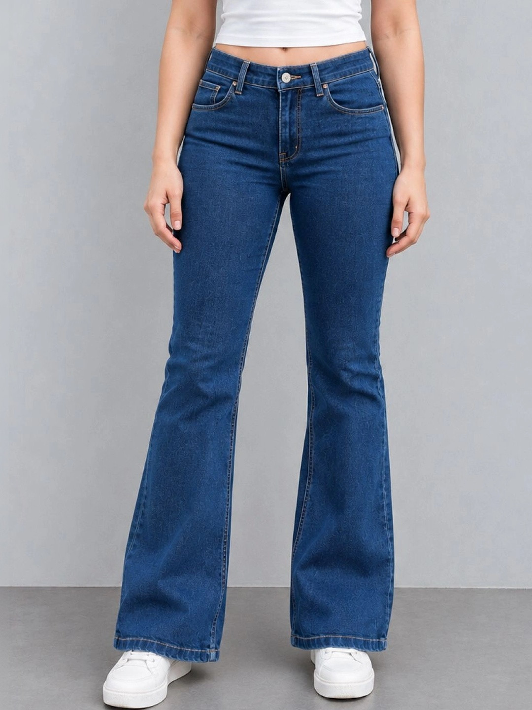 ZENTLY Women Jean Bootcut High-Rise Stretchable Jeans