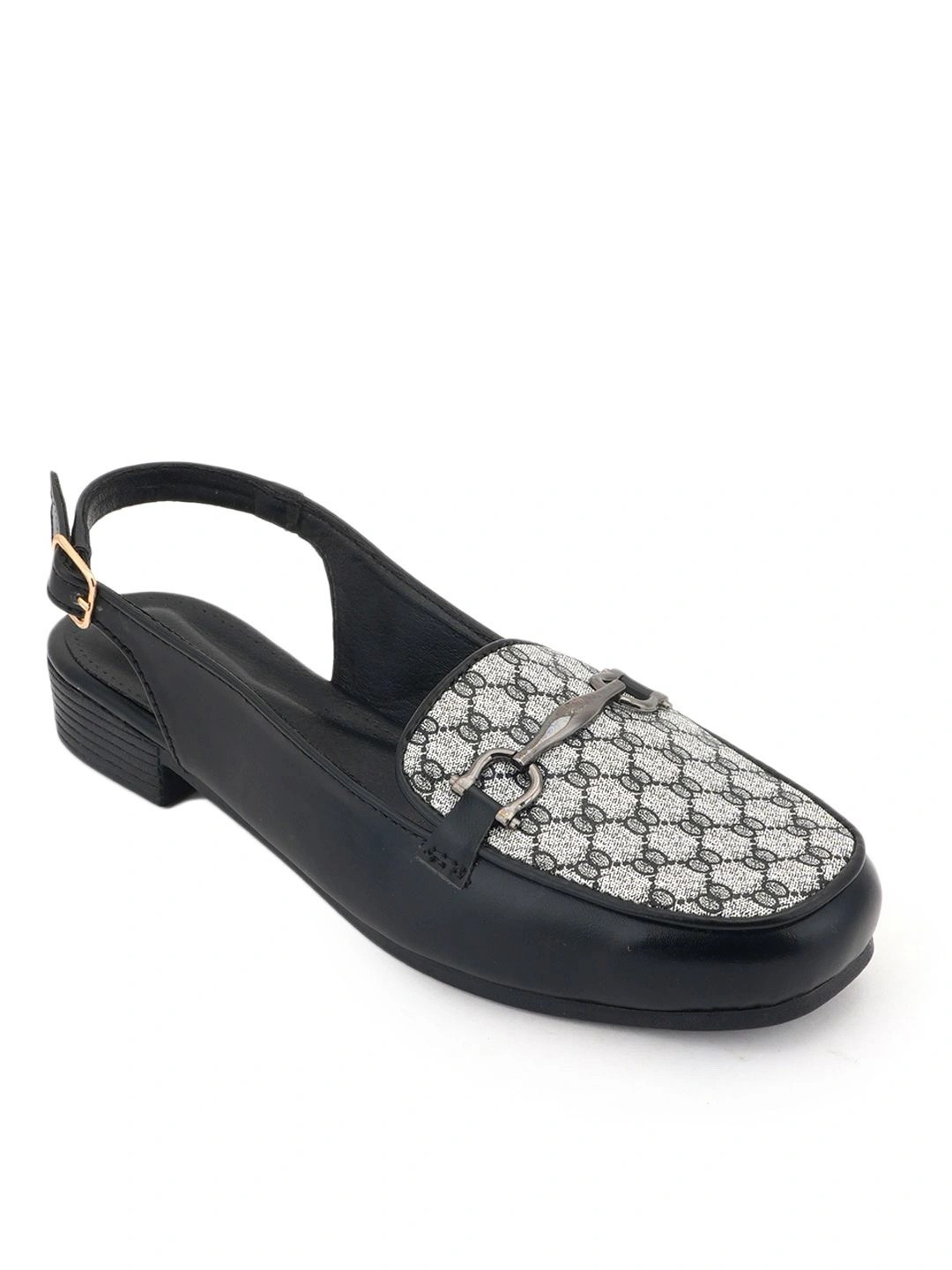 DressBerry Women Printed Mules with Buckles Flats