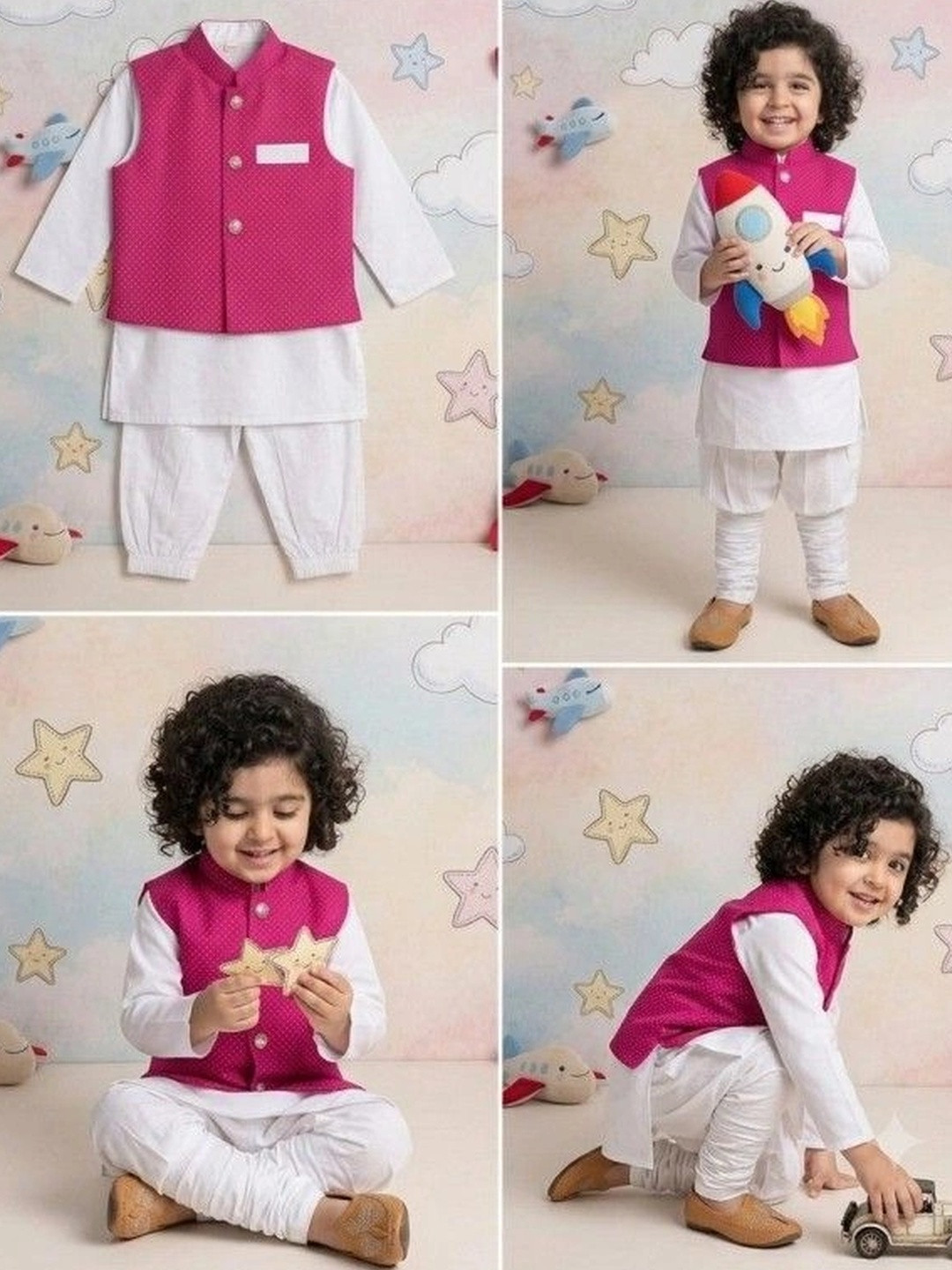 NEW GEN Boys Regular Pure Cotton Kurta with Churidar