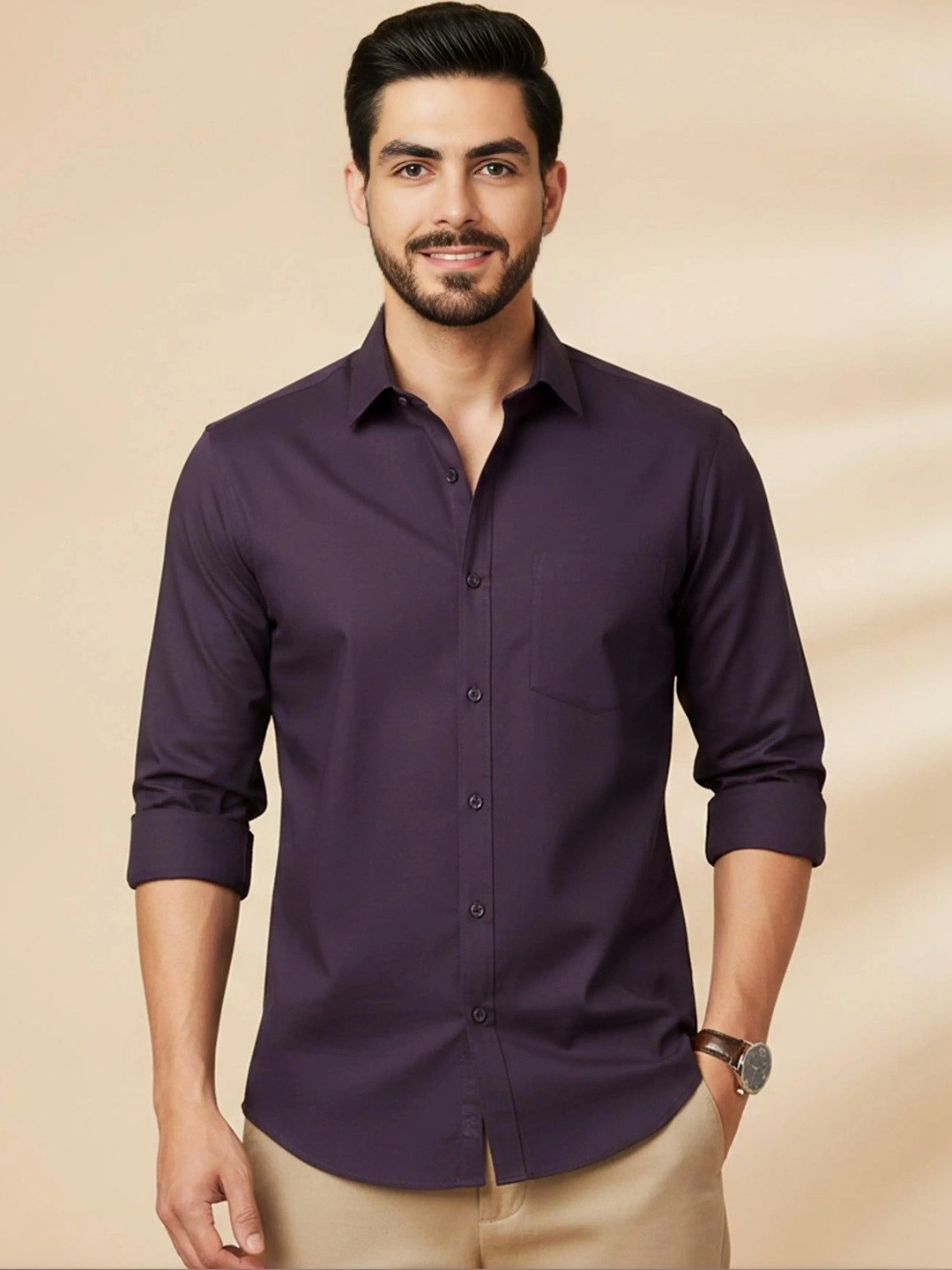 HERE&NOW Men Classic Casual Shirt