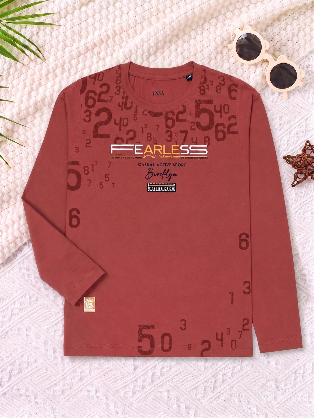 ESSA Boys Typography Printed T-shirt