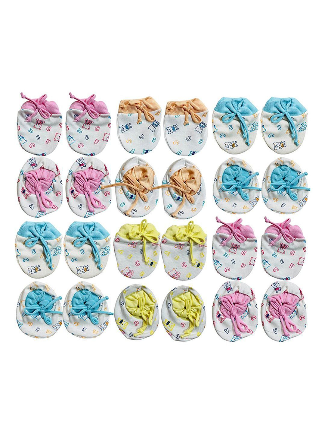 Bigbought Infants Kids Pack Of 12 Printed Mittens