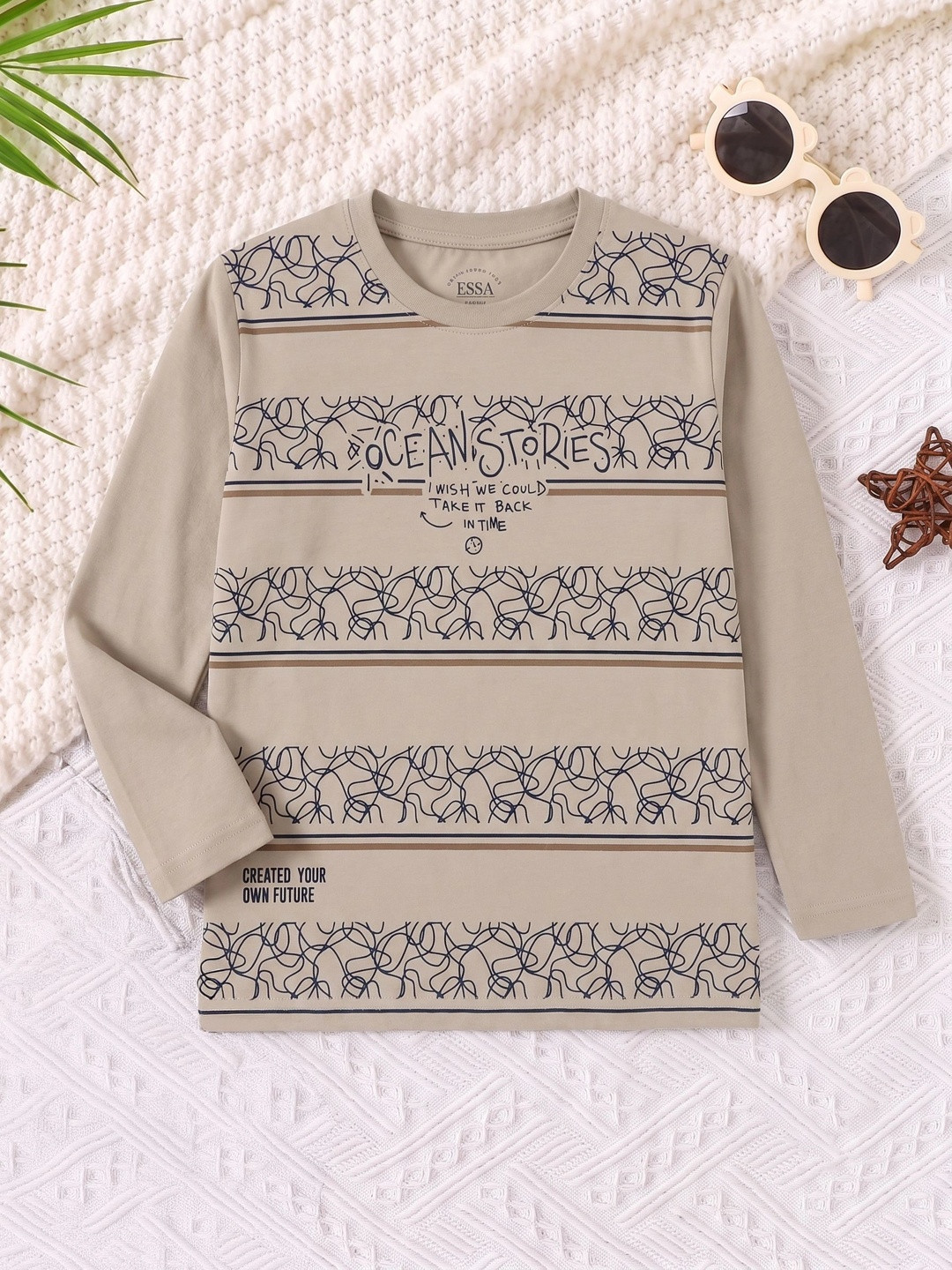 ESSA Boys Typography Printed T-shirt