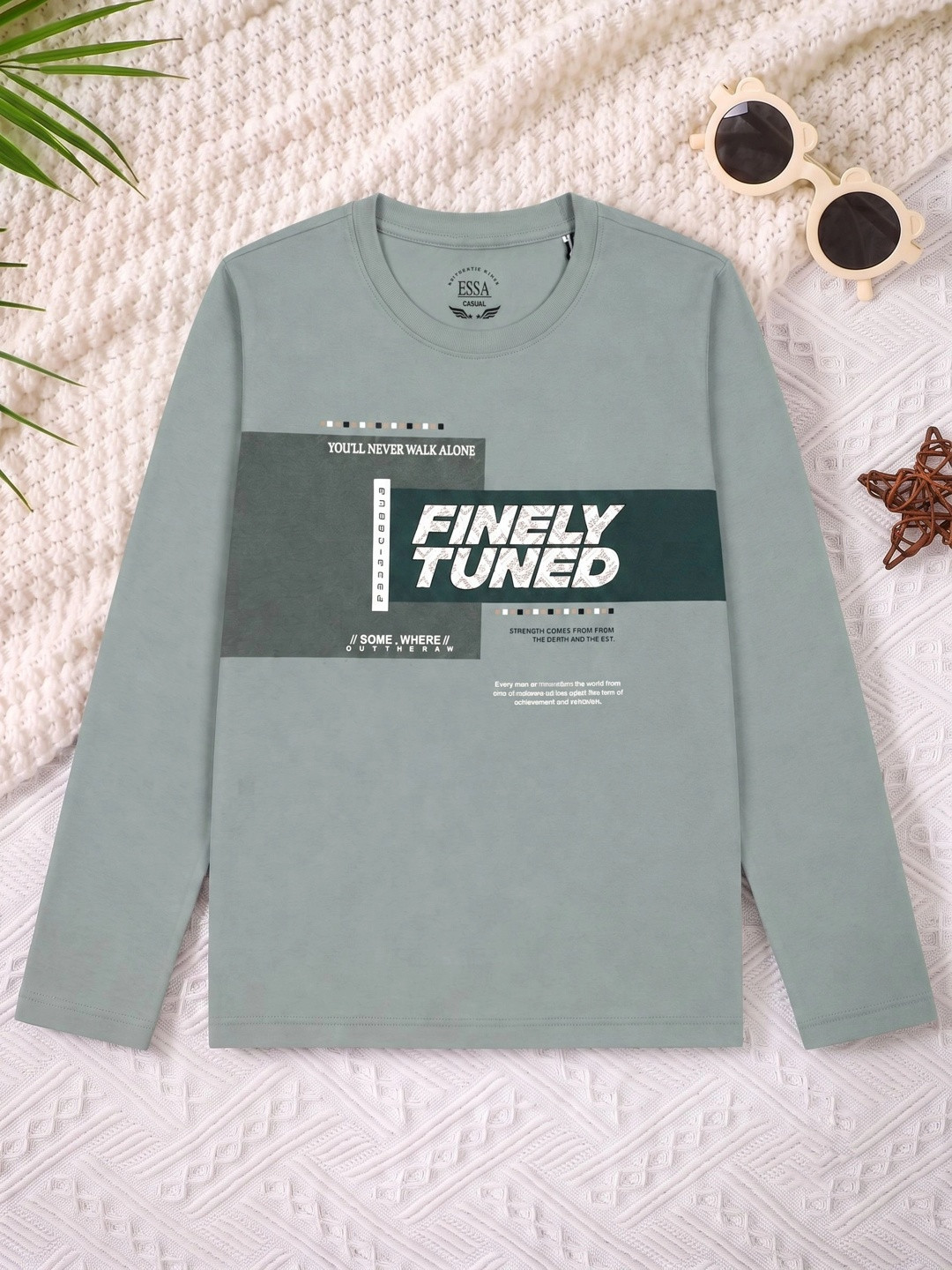 ESSA Boys Typography Printed T-shirt