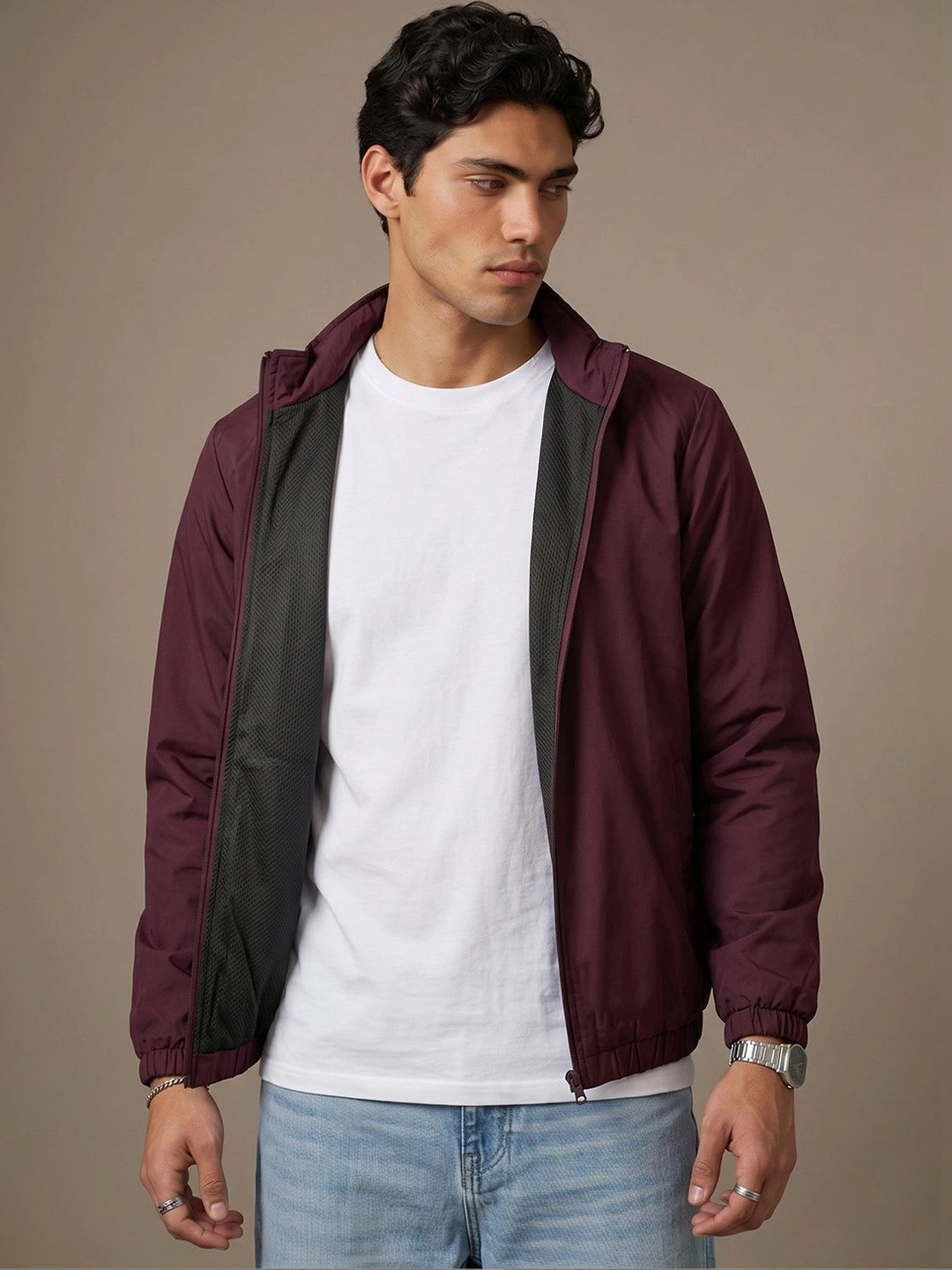 glitchez Men Windcheater Bomber Jacket