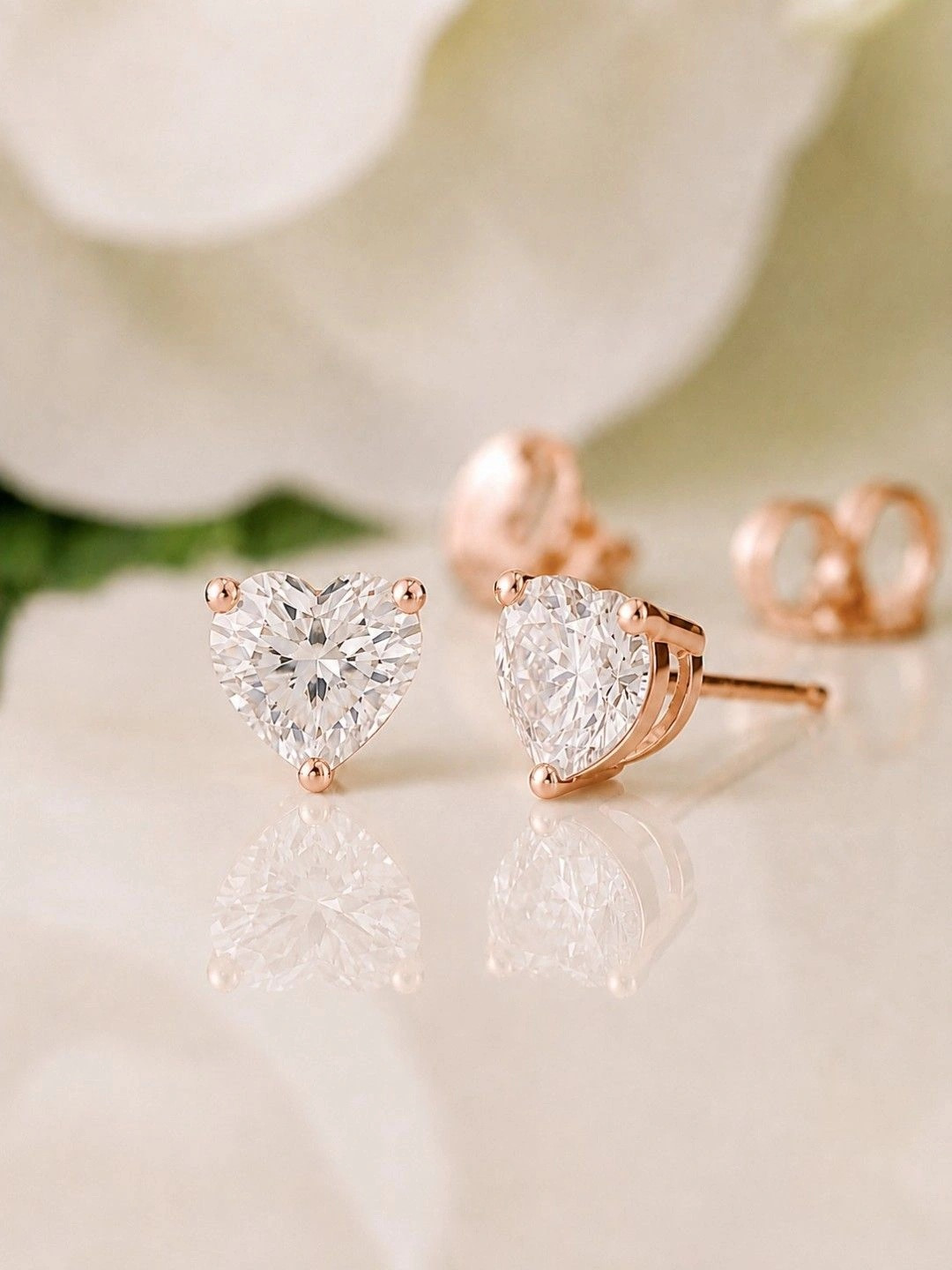 RAGABANDHA DESIGN STUDIO 925 Sterling Silver 22K Rose Gold-Plated Zircon Studded Studs