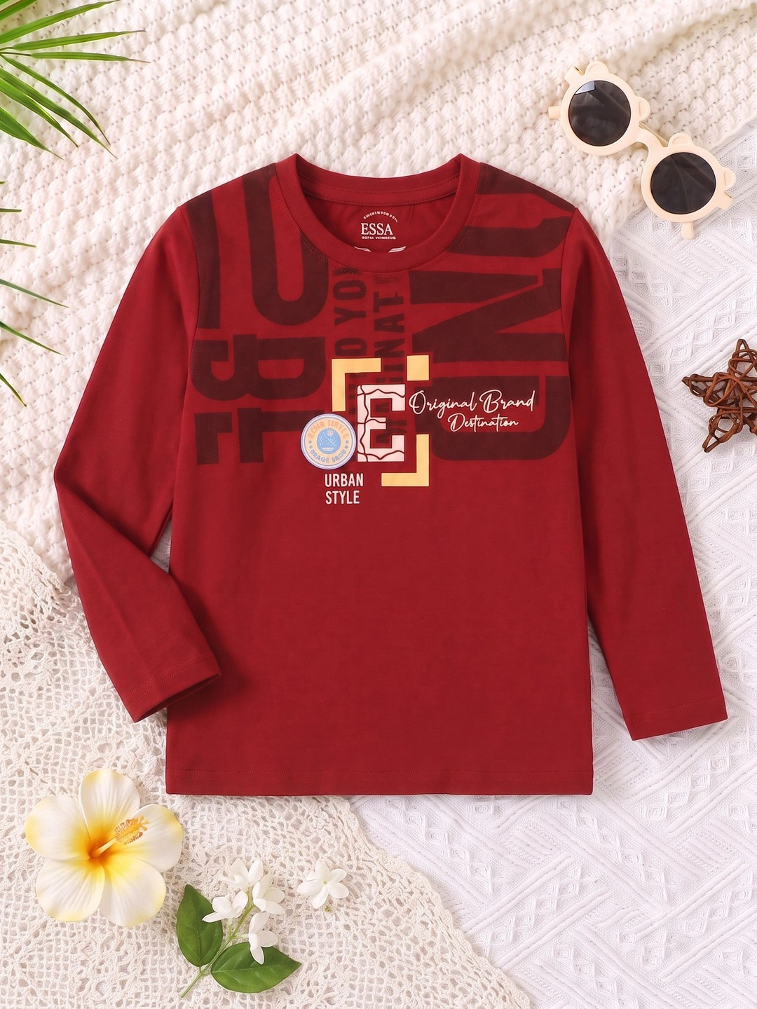 ESSA Boys Typography Printed T-shirt