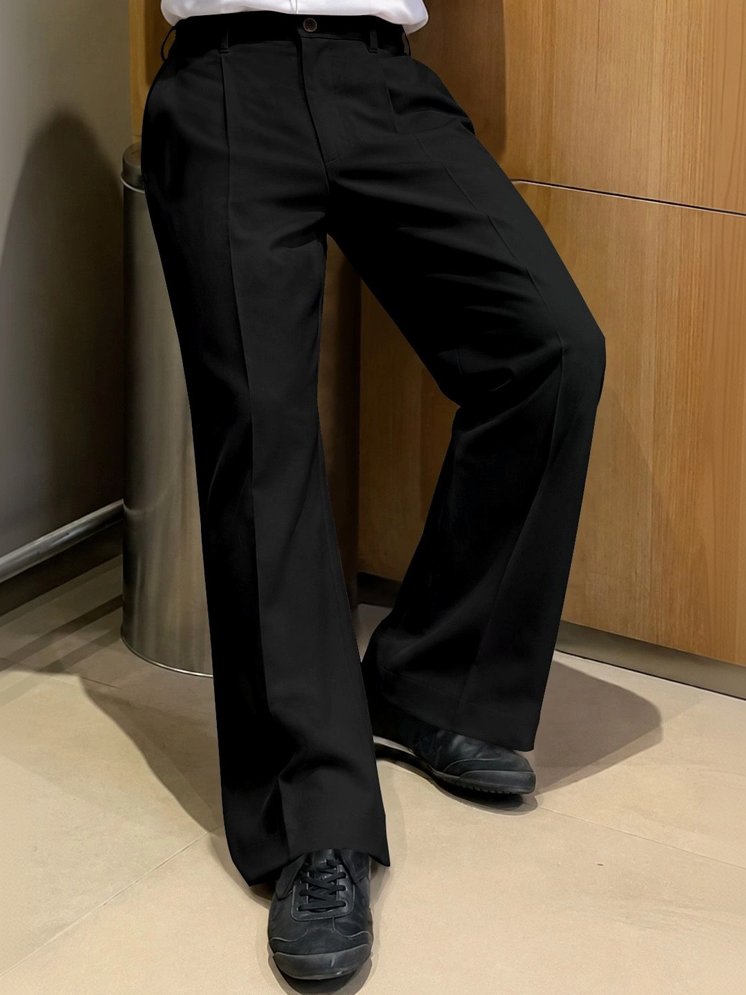 FTX Men Relaxed Loose Fit Easy Wash Pleated Trousers
