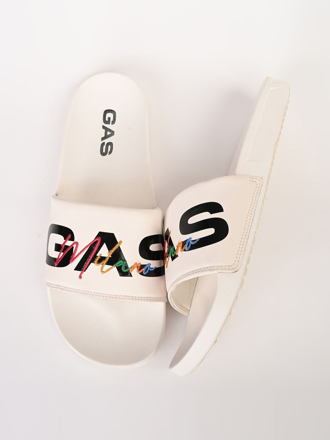 GAS Men  Foamflex White Slides