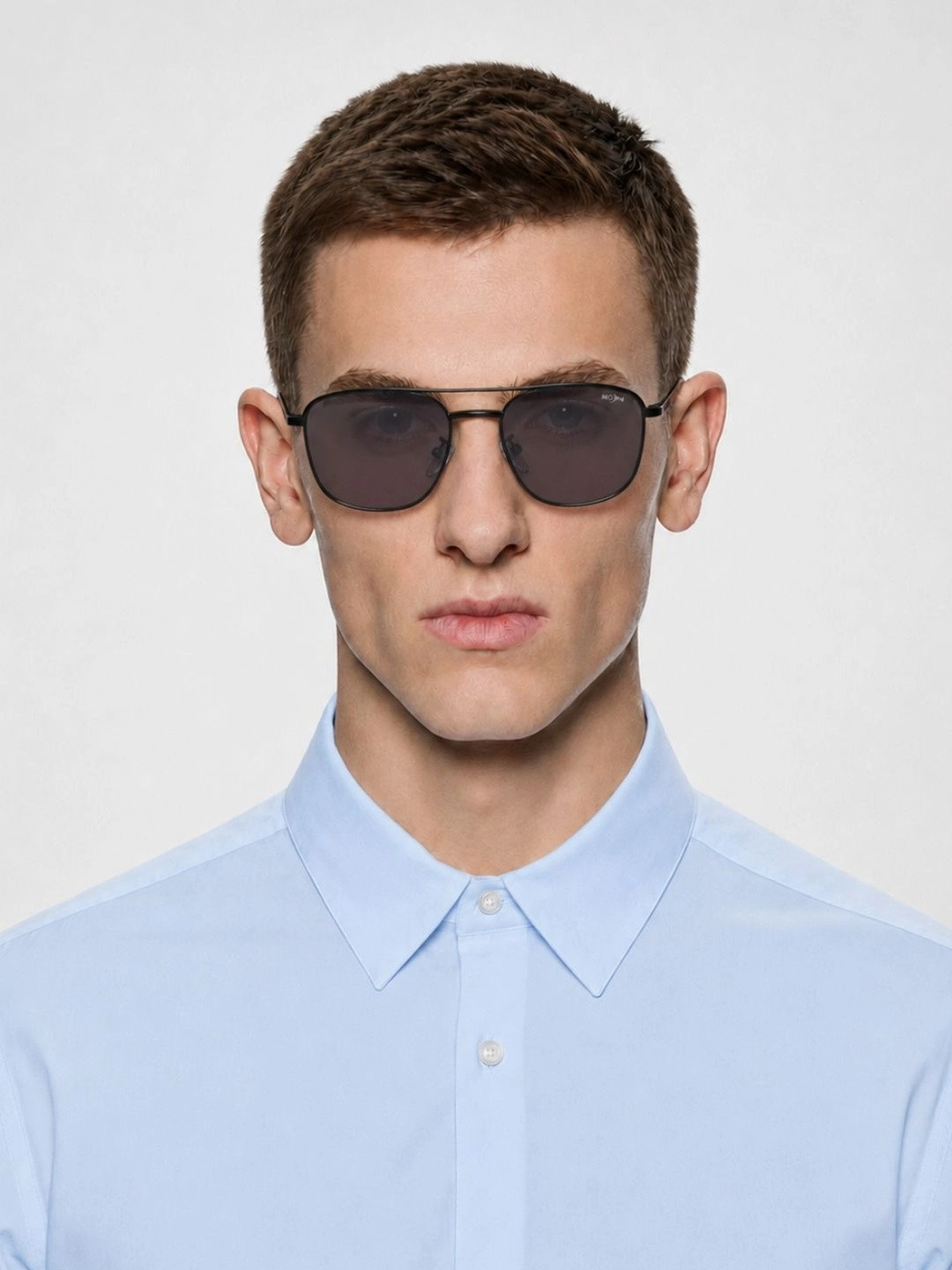 MoonX Unisex Black Lens & Black Rectangle Sunglasses with