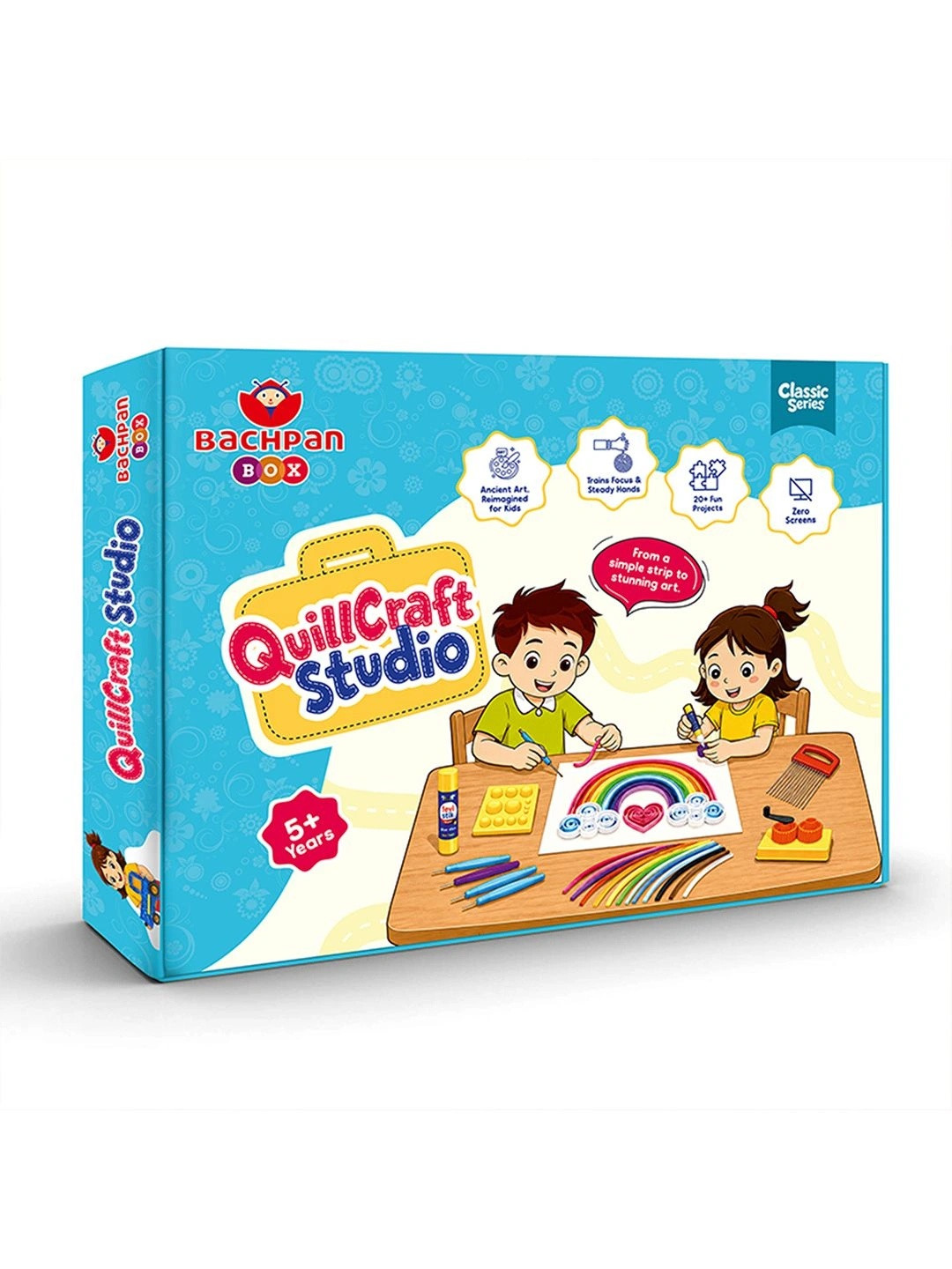 BACHPAN Kids Paper Quilling Art Kit 5+ DIY Craft Activity Kit