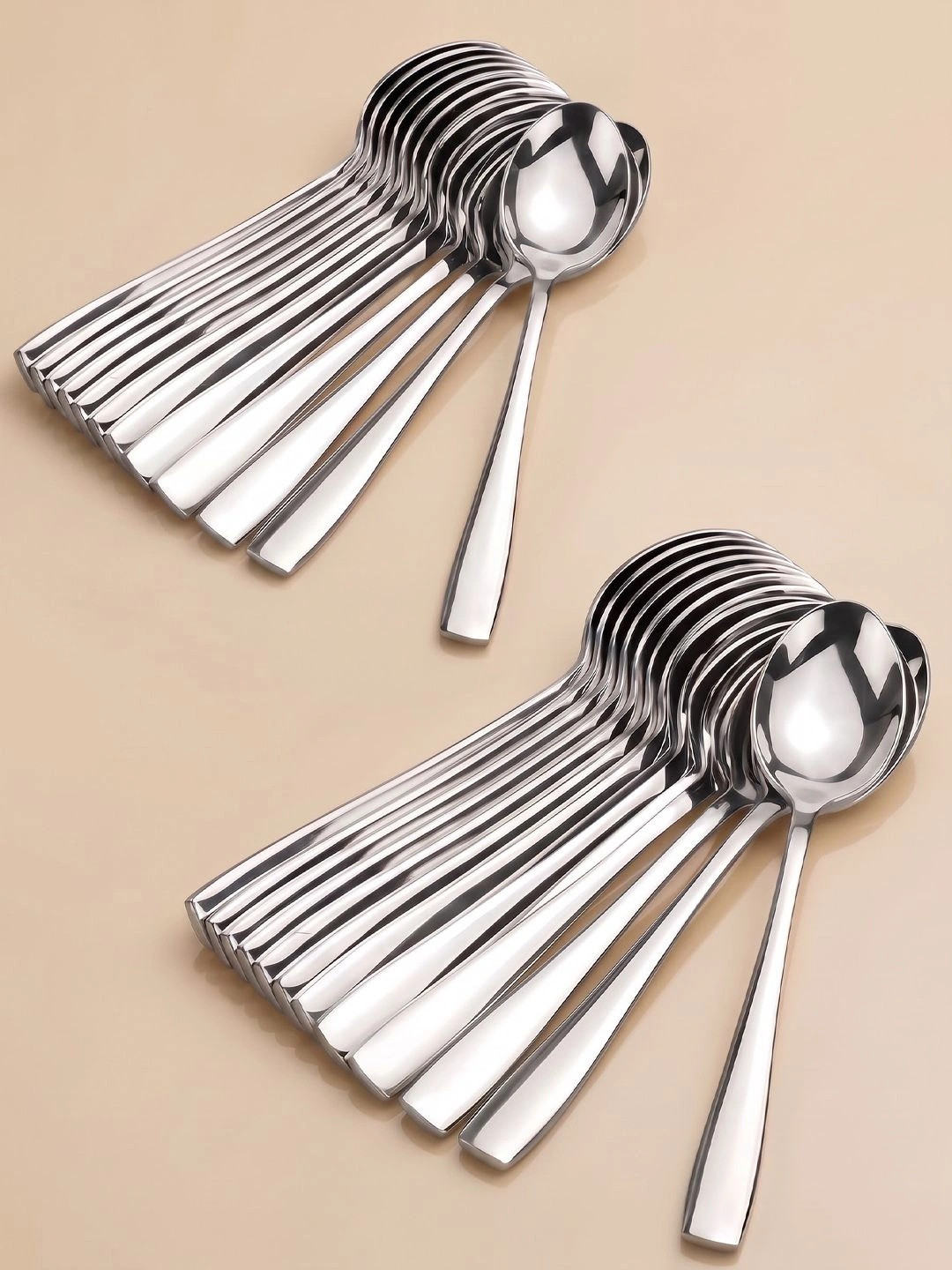 Parage Silver Toned 24 Pieces Stainless Steel Table Spoon