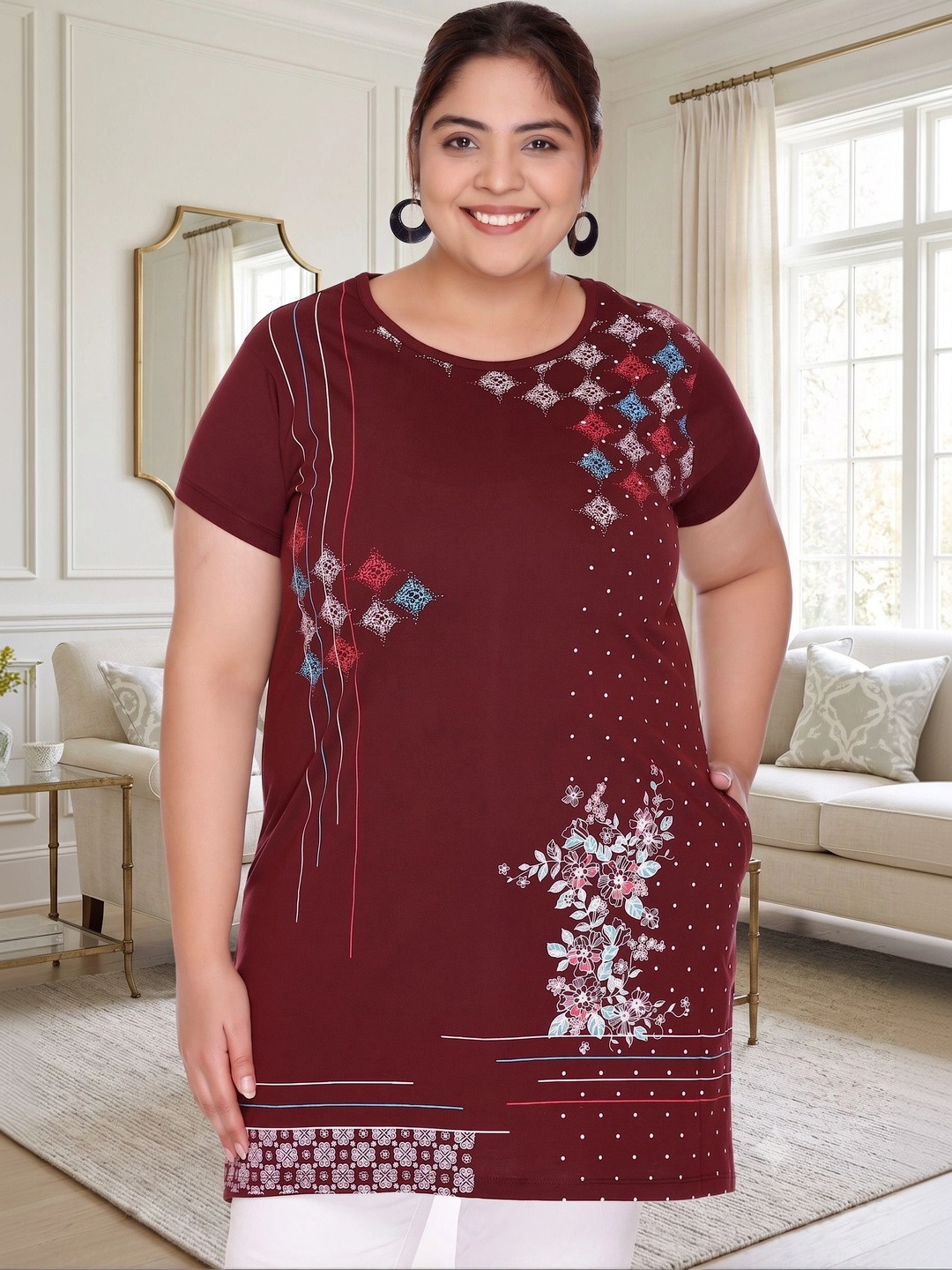 Startouch Women Floral Printed T-shirt