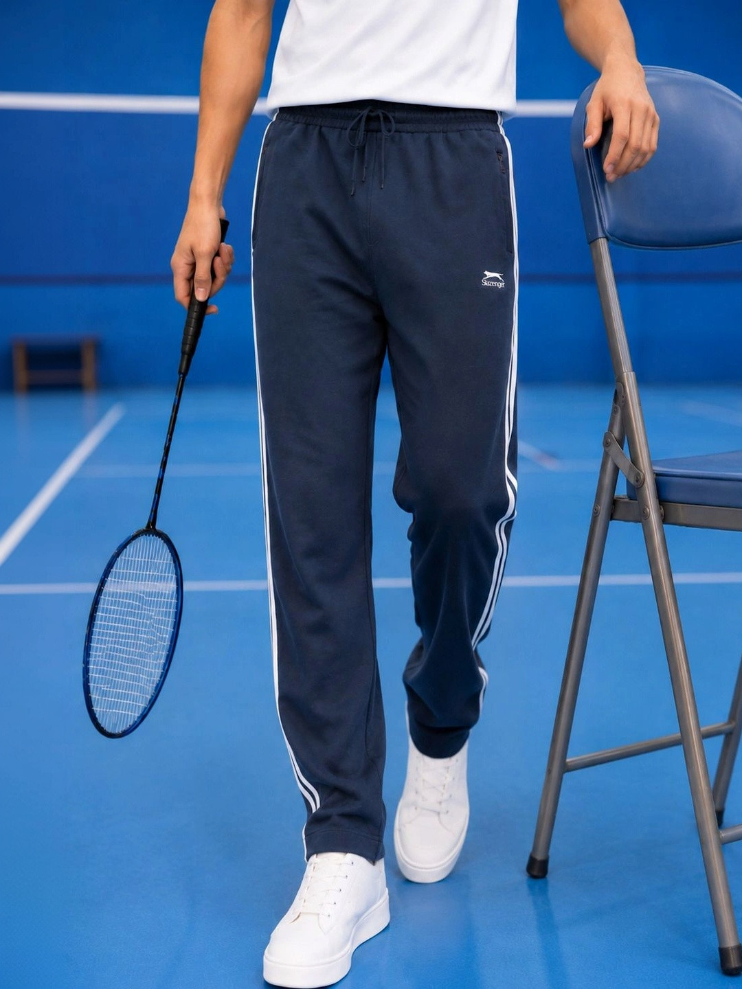 Slazenger Men Regular Fit Brand Logo Training Track Pants