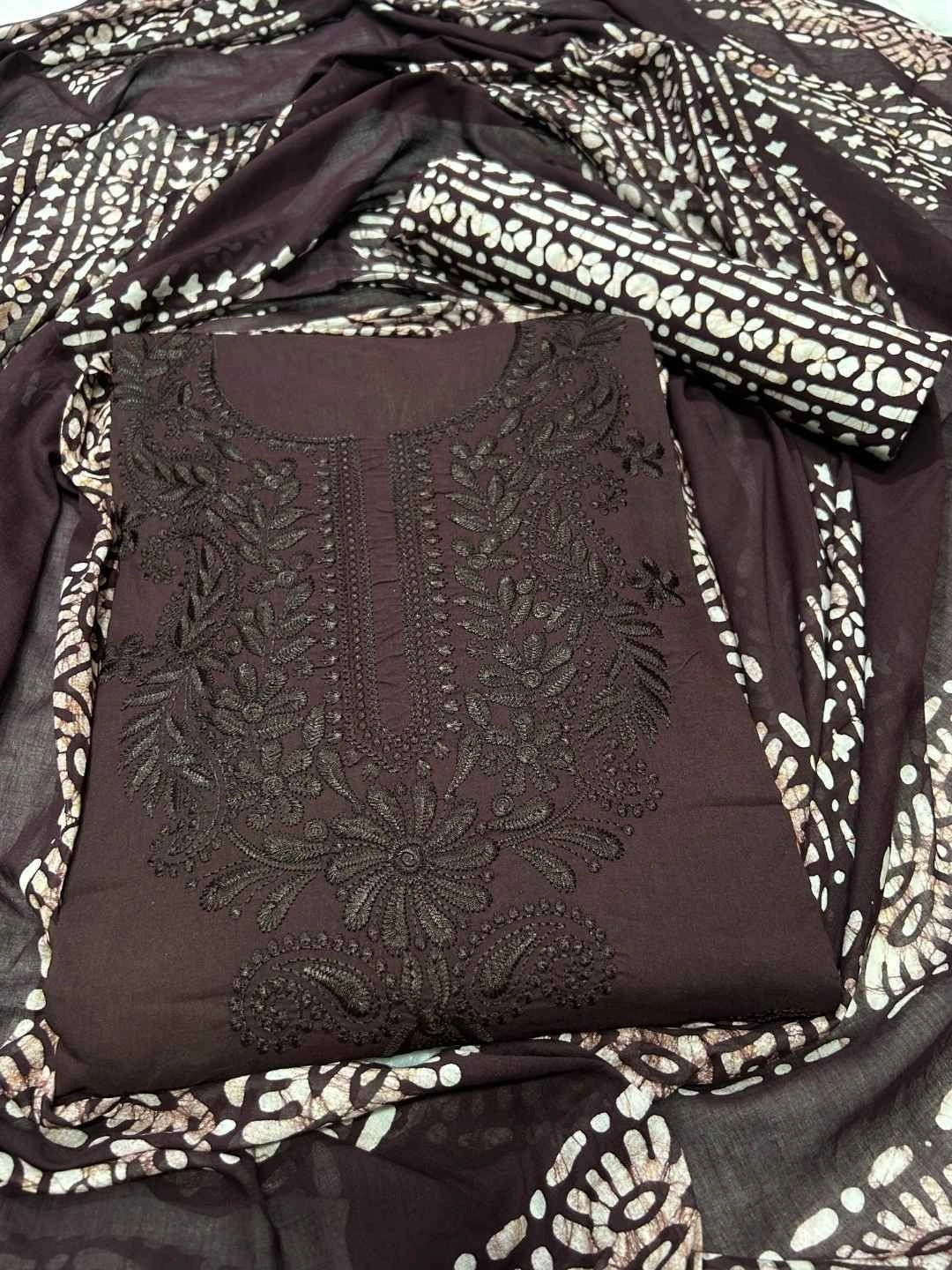 Farooq Dyeing Embroidered Pure Cotton Unstitched Dress Material