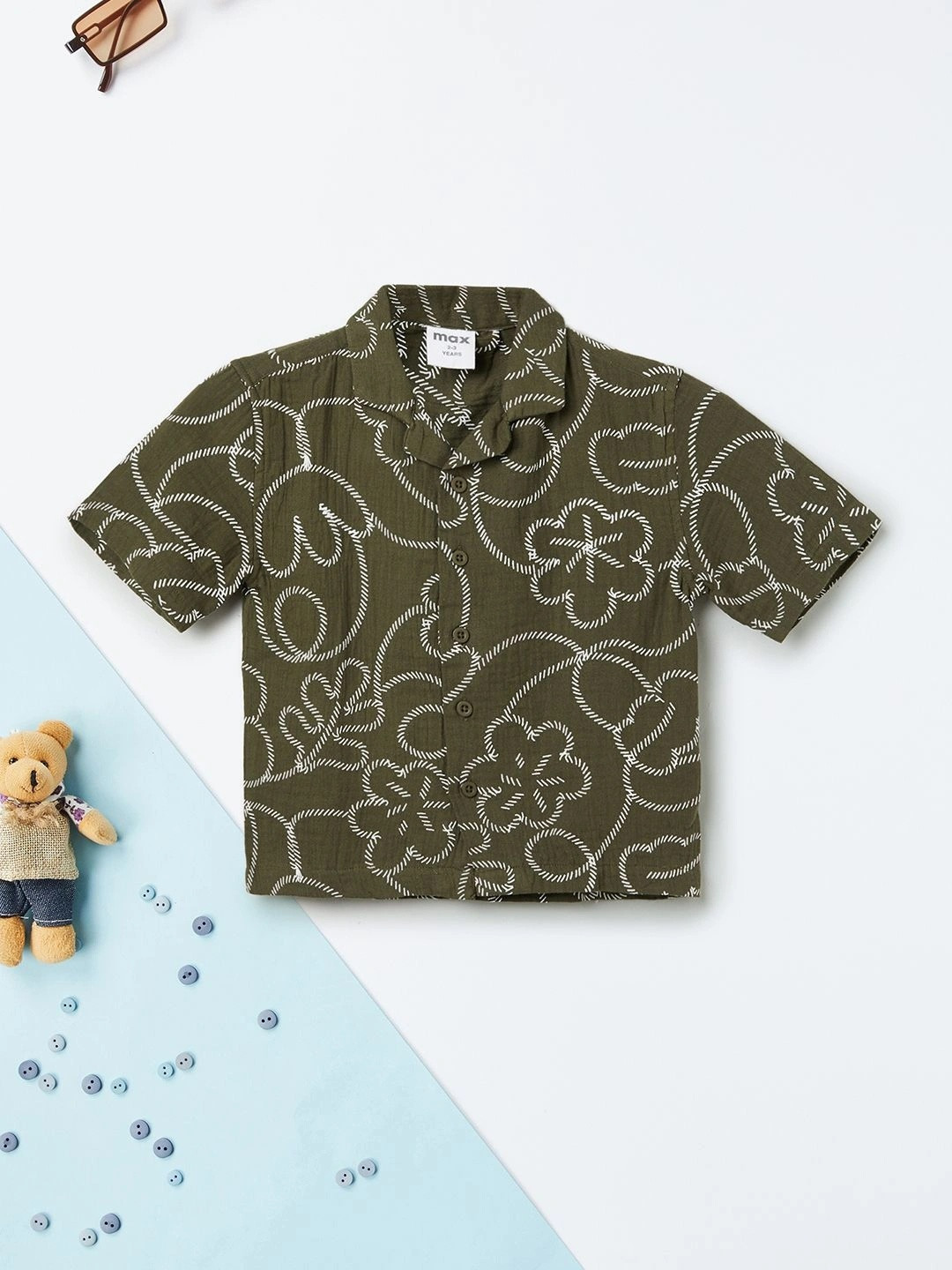 max Boys Printed Casual Shirt