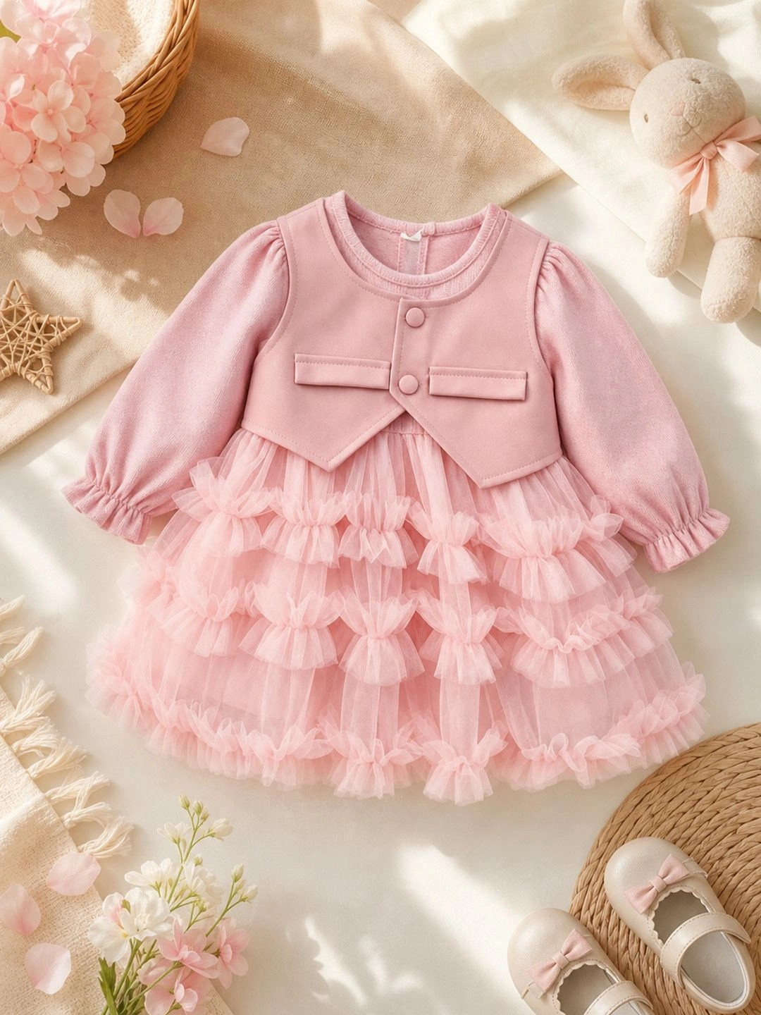 Sparklepop Ruffled Fit & Flare Dress