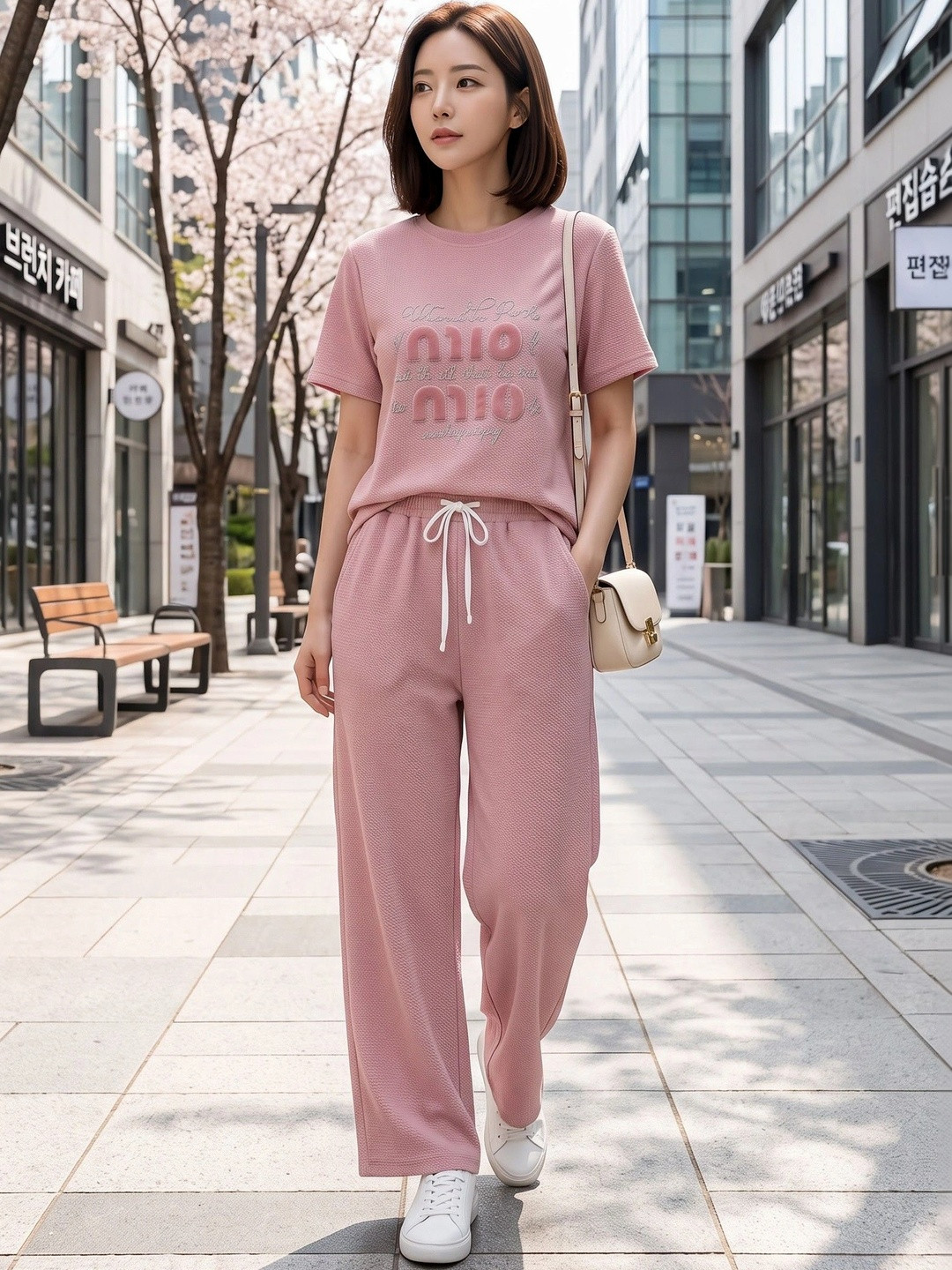 Keenuu Summer Checks Printed T-shirt with Trousers