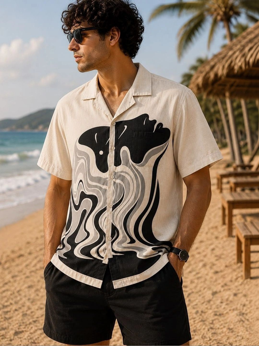 MADMOJO Men Relaxed Printed Casual Shirt