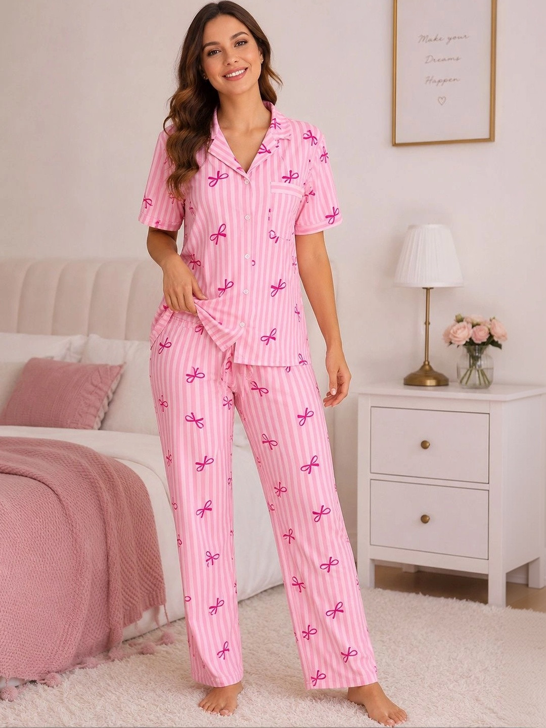 GENZILOOKS Women Printed Night suit
