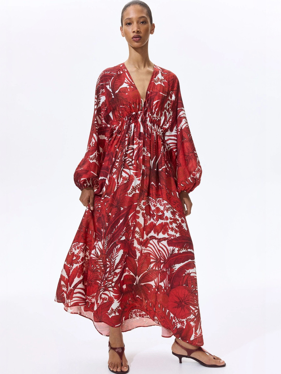 H&M Balloon-Sleeved Tunic Dress