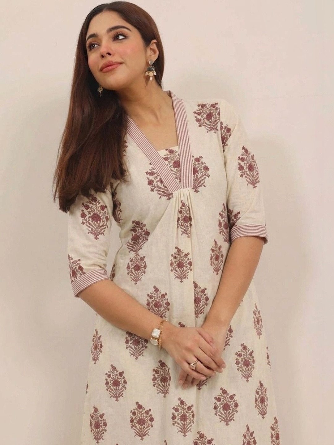 PURSHOTTAM WALA Women Floral Printed Indie Prints Kurta