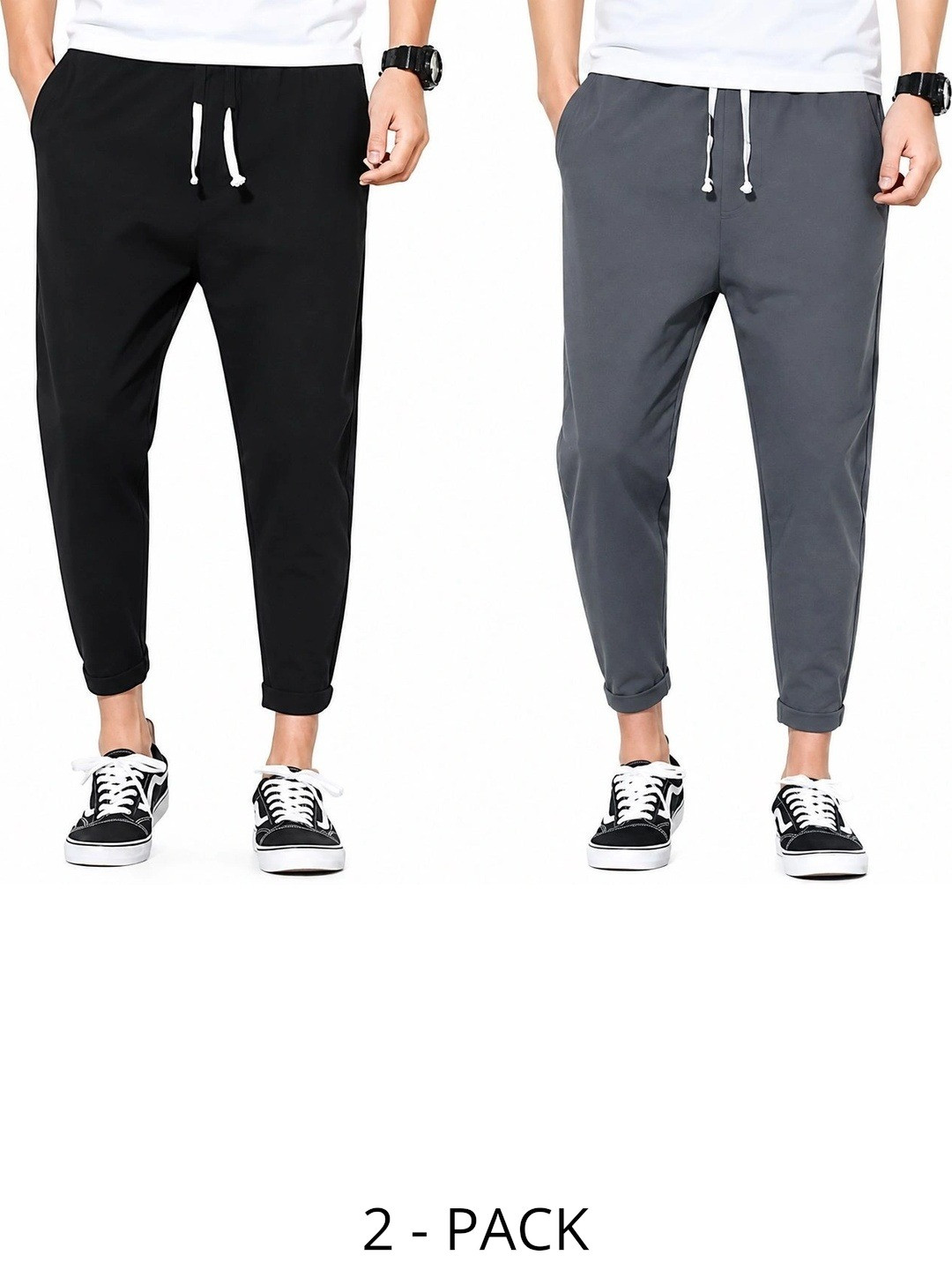 MFB Men Pack of 2 Regular Fit Dry Fit Training Joggers